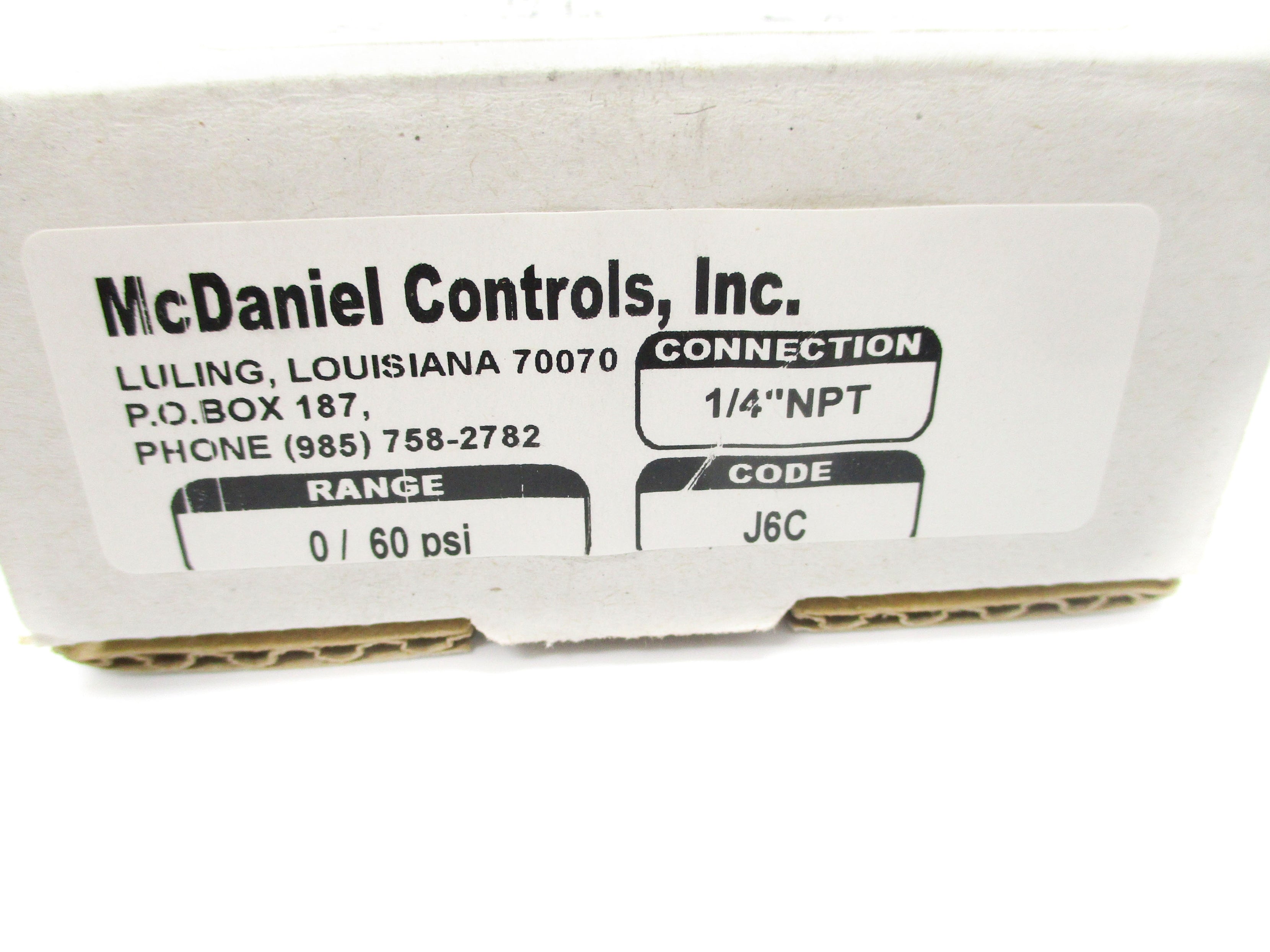 MCDANIEL CONTROLS J6C 0-60PSI NSMP
