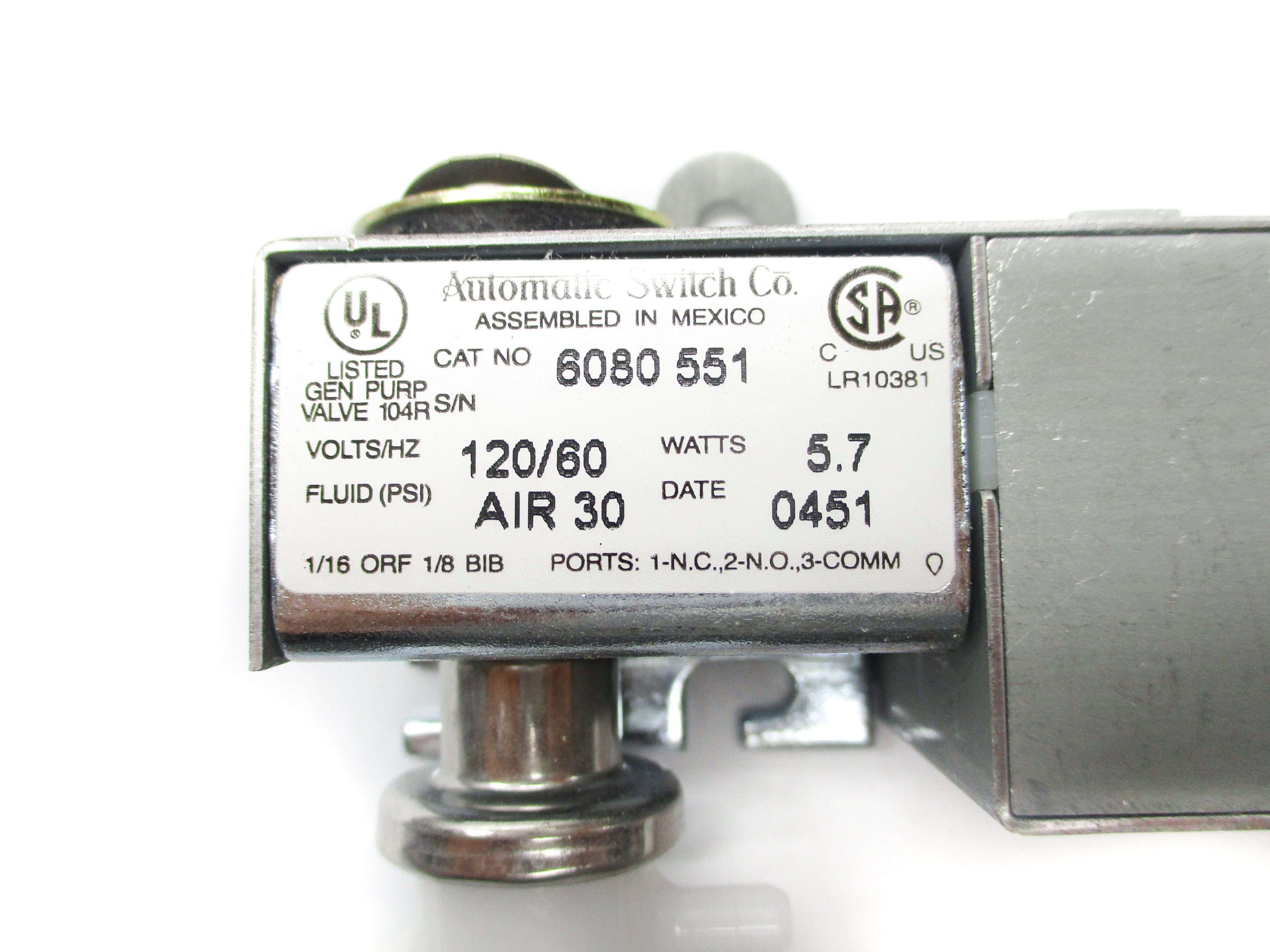 AUTOMATIC SWITCH 6080551 30PSI NSNP