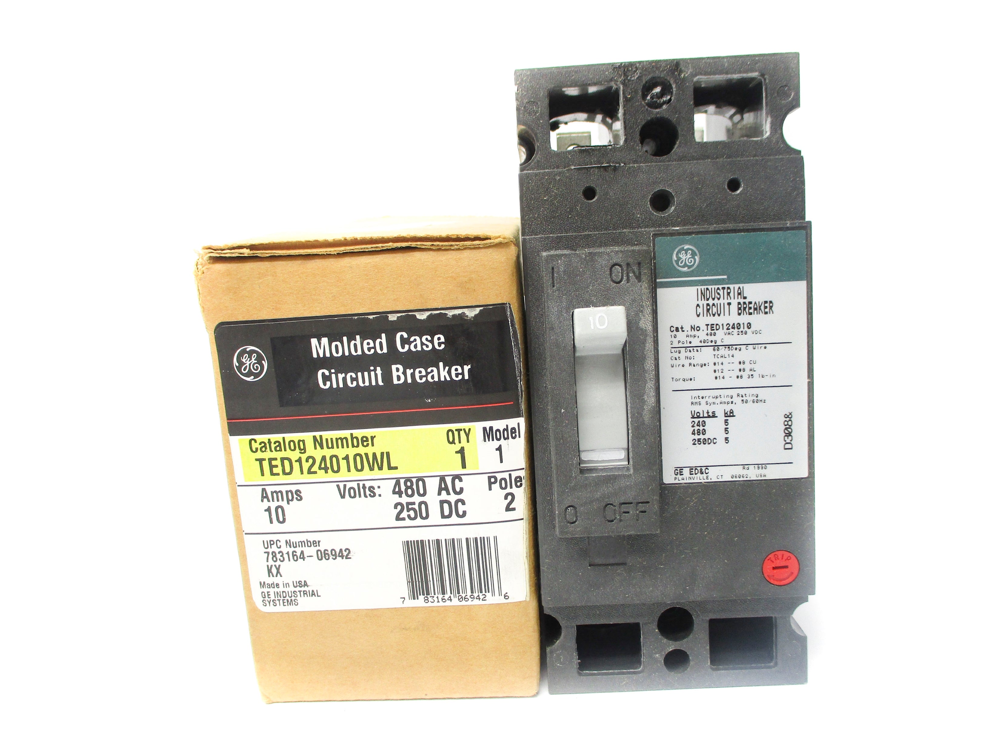 GENERAL ELECTRIC TED124010WL 10A 480VAC NSMP