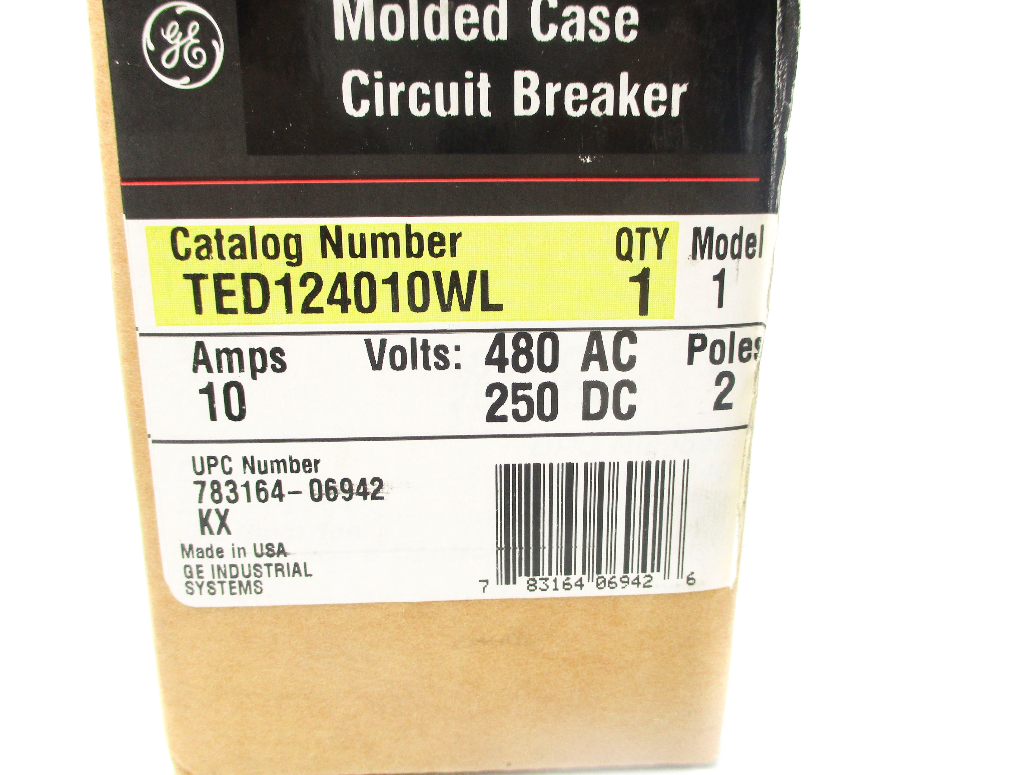 GENERAL ELECTRIC TED124010WL 10A 480VAC NSMP