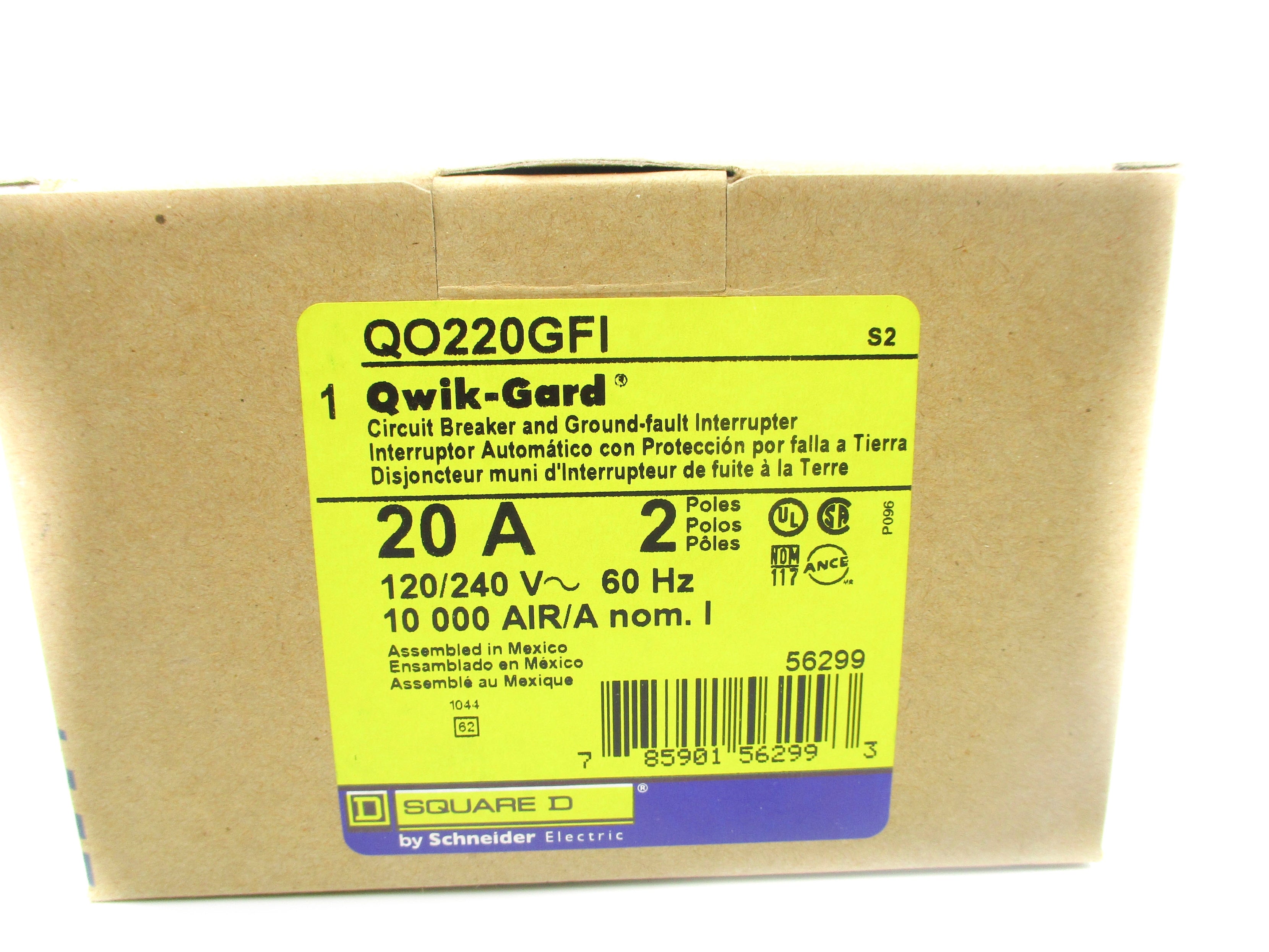 SQUARE D QO220GFI SER. S2 120/240V 20A NSMP
