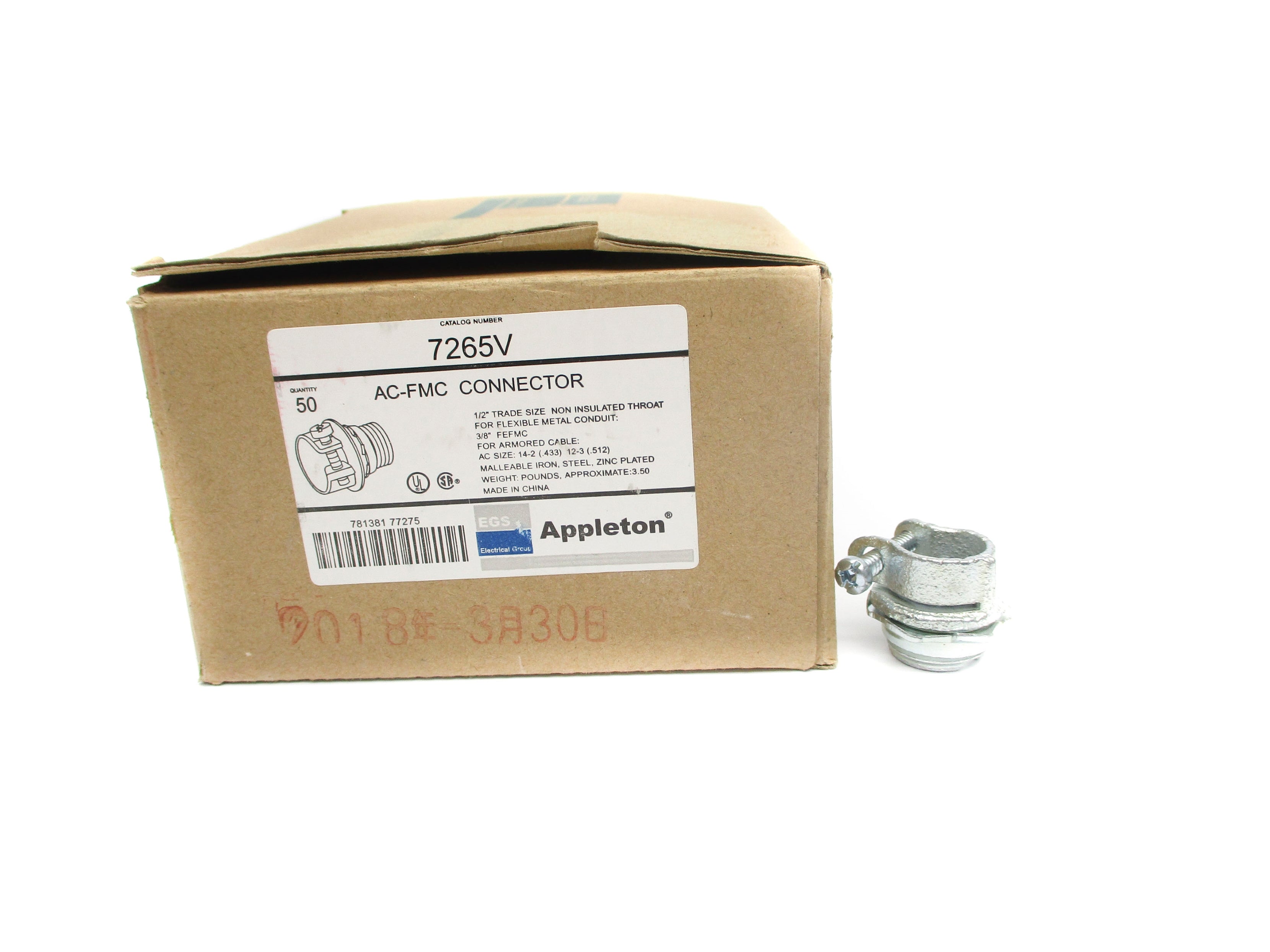 APPLETON 7265V (PKG OF 50) NSMP