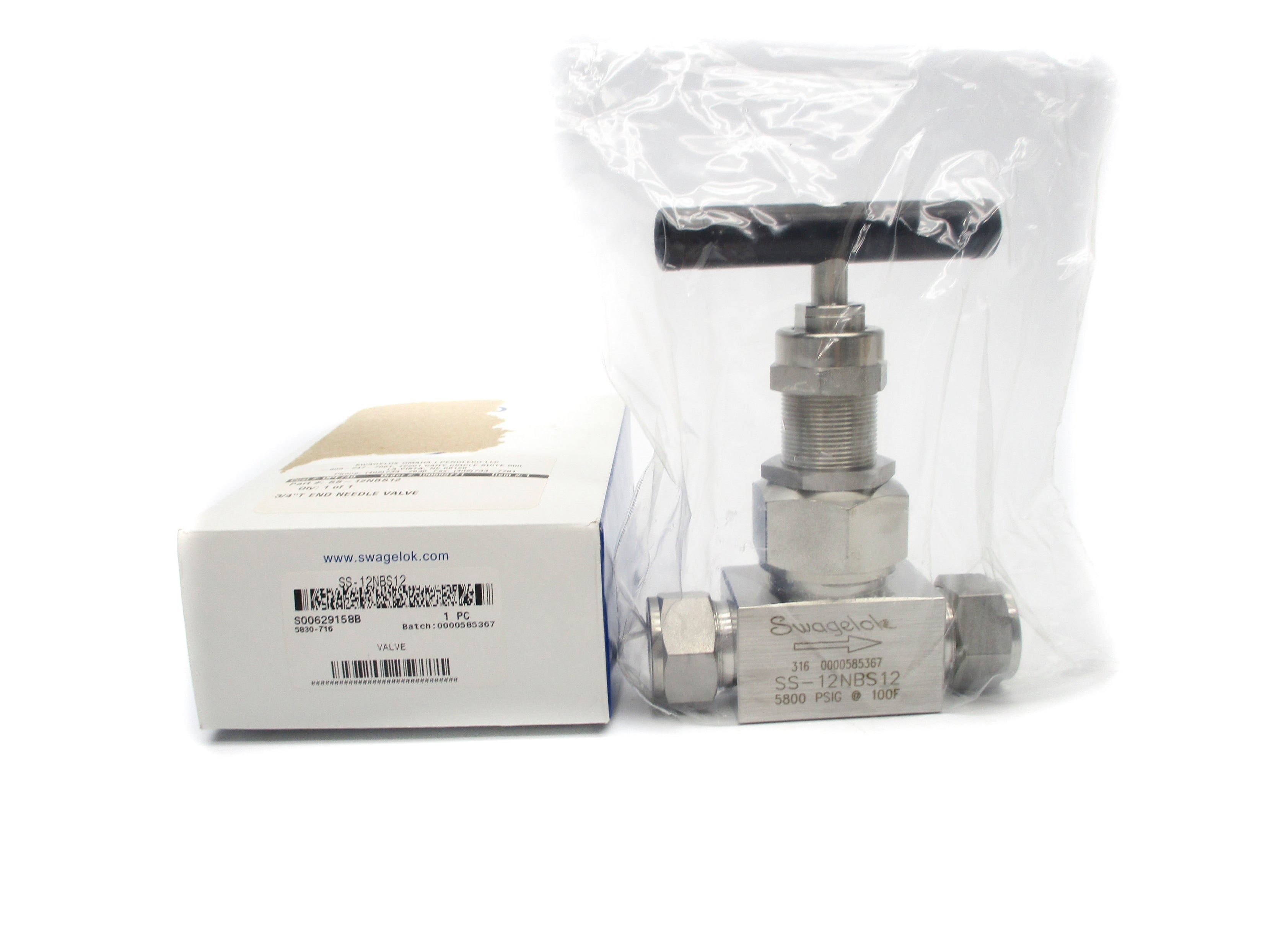 SWAGELOK SS-12NBS12 5800PSIG NSMP