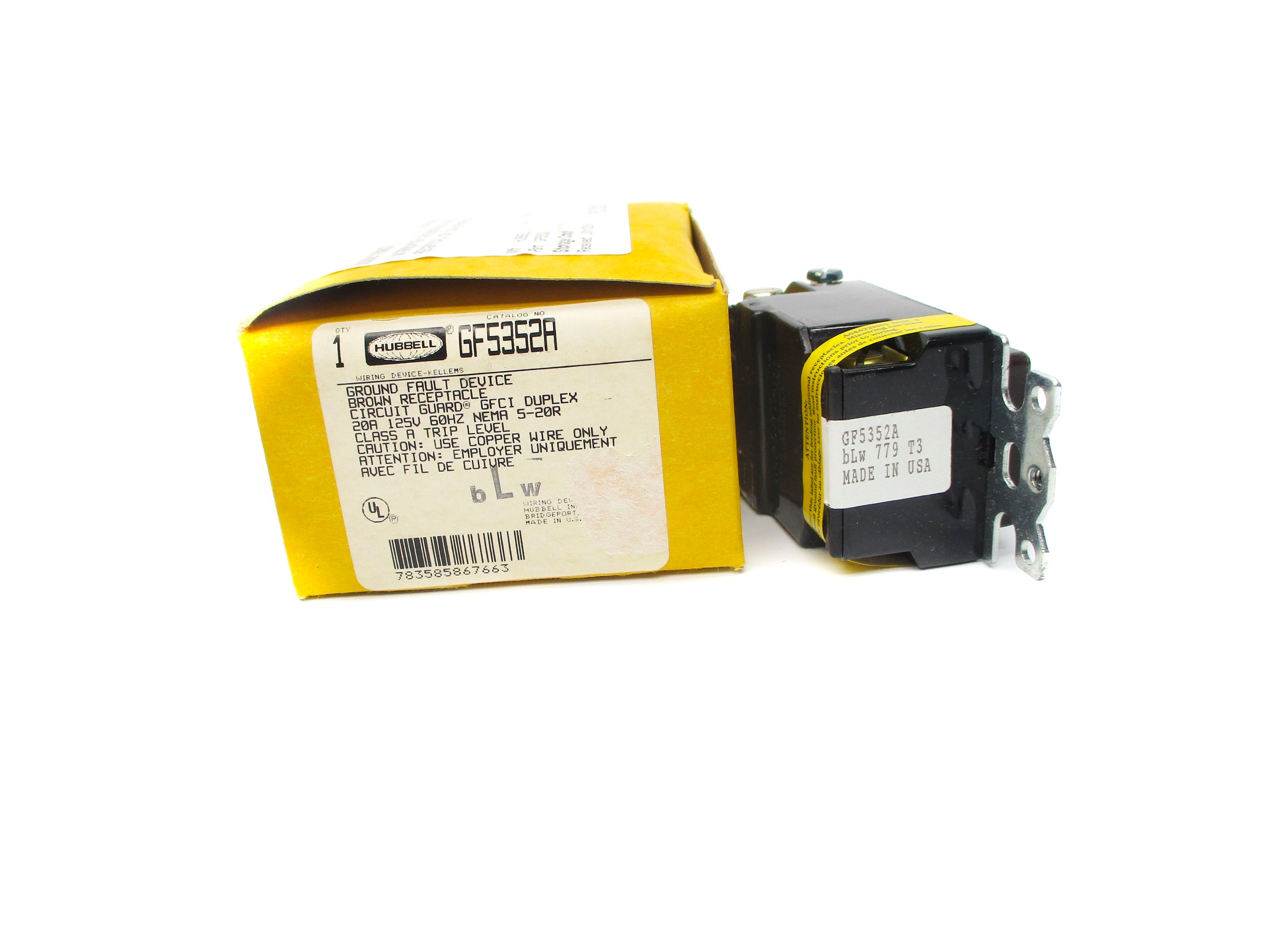 HUBBELL GF5352A 125V 20A NSMP