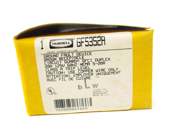HUBBELL GF5352A 125V 20A NSMP