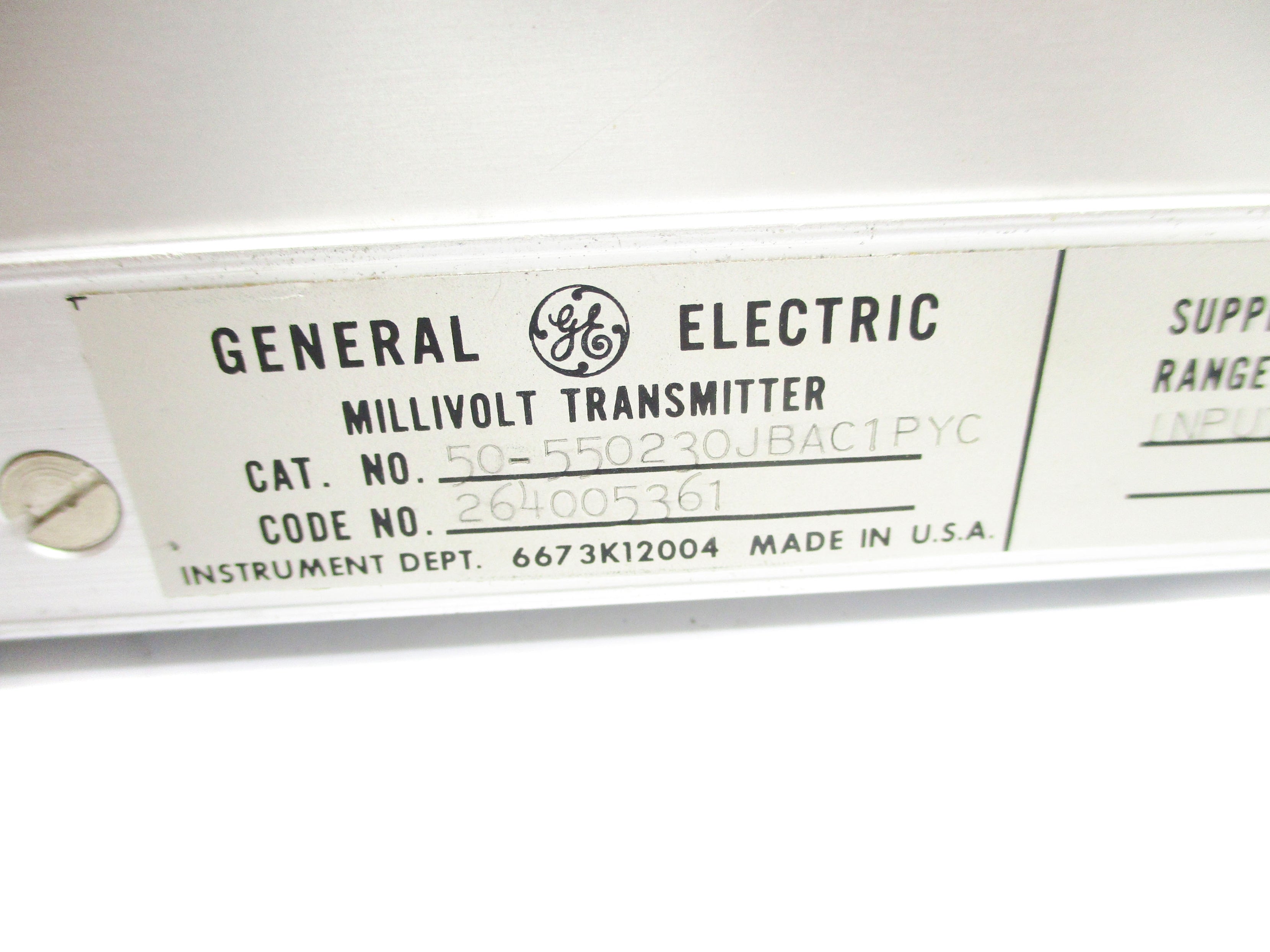 GENERAL ELECTRIC 50-550230JBAC1PYC UNMP