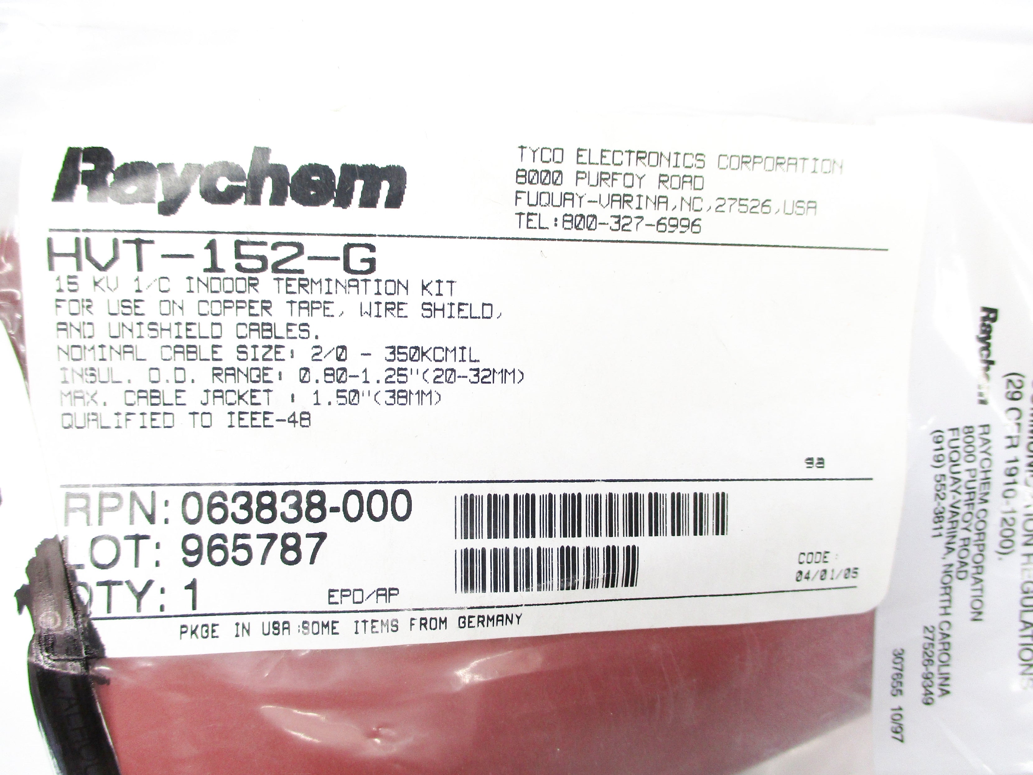 RAYCHEM HVT-152-G NSMP