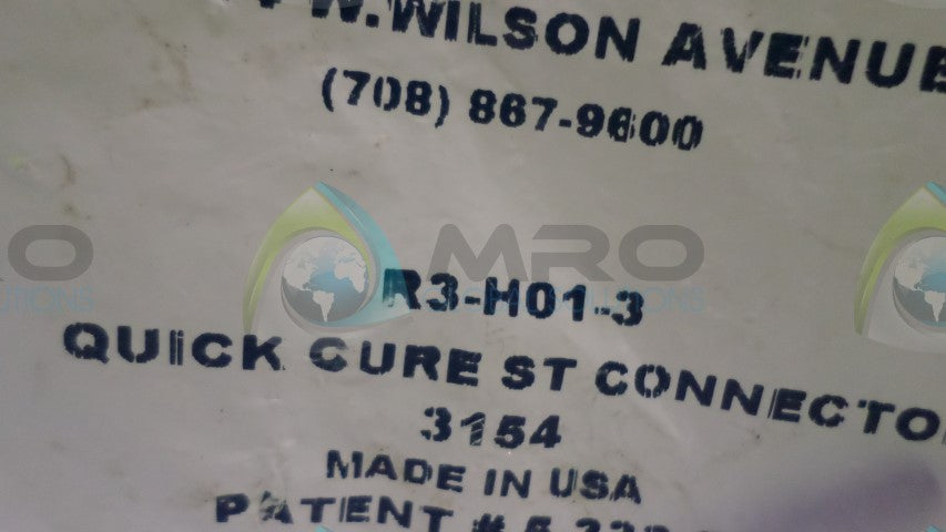 STRATOS INC. R3-H01-3 QUICK CURE CONNECTOR *NEW IN ORIGINAL PACKAGE*