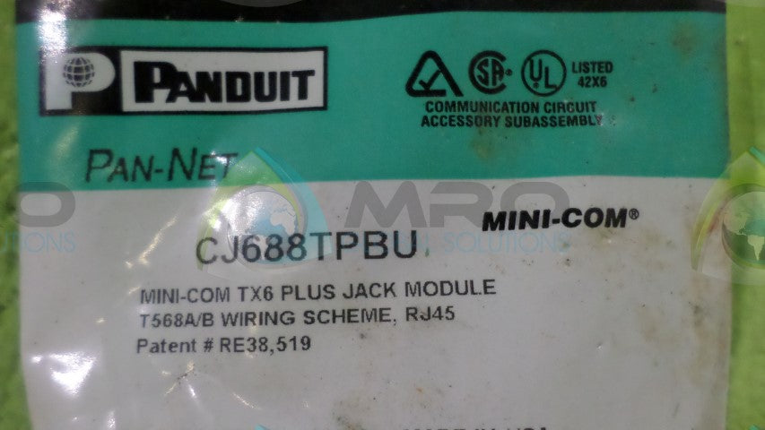 PANDUIT CJ688TPBU MINI JACK MODULE *NEW IN ORIGINAL PACKAGE*