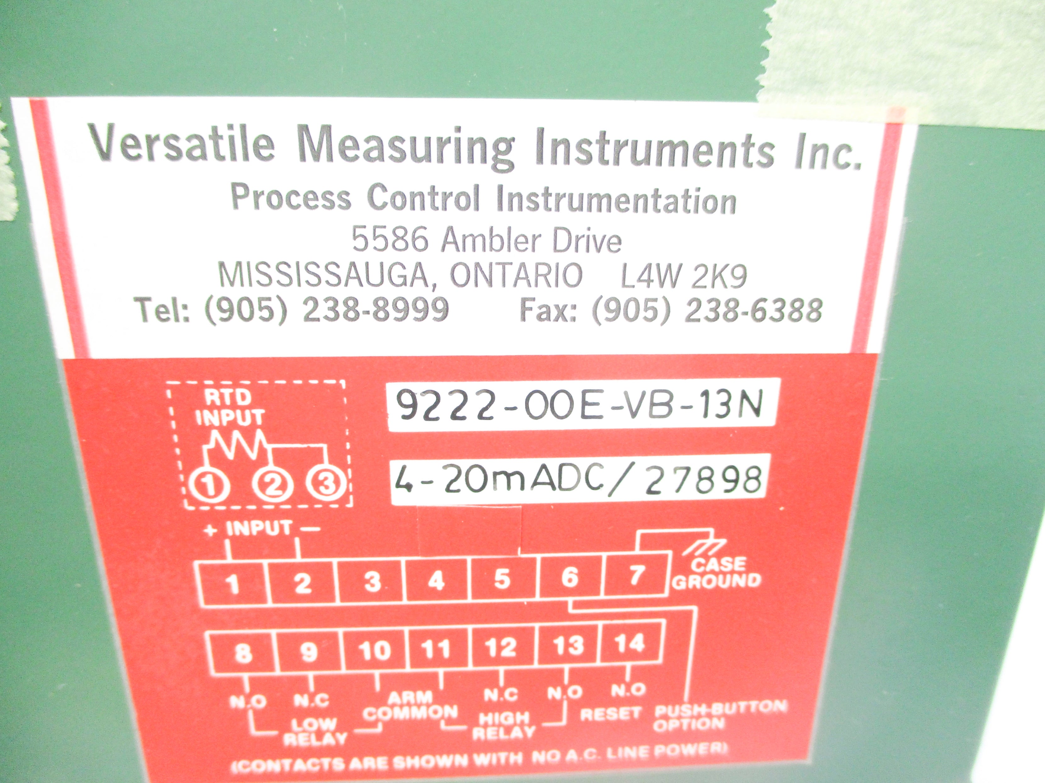 VERSATILE MEASURING 9222-00E-VB-13N NSNP