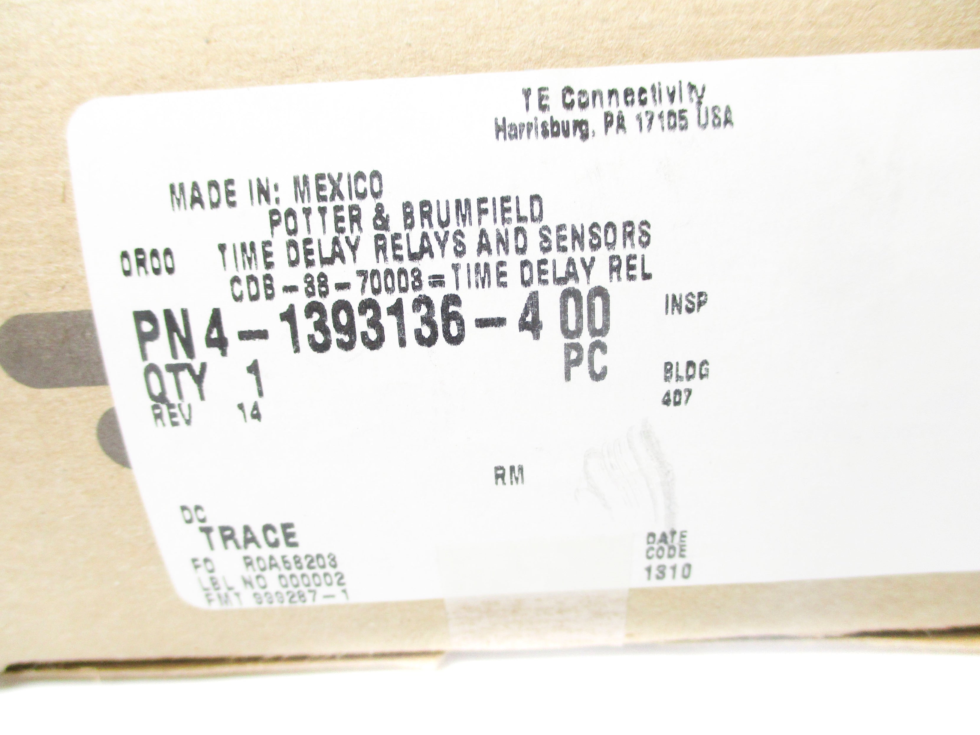 POTTER & BRUMFIELD CDB-38-70003 10A 240VAC NSMP