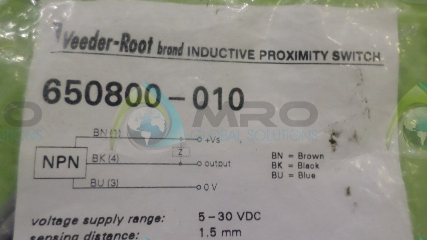 VEEDER-ROOT 650800-010 INDUCTIVE PROXIMITY SWITCH *NEW IN FACTORY BAG*