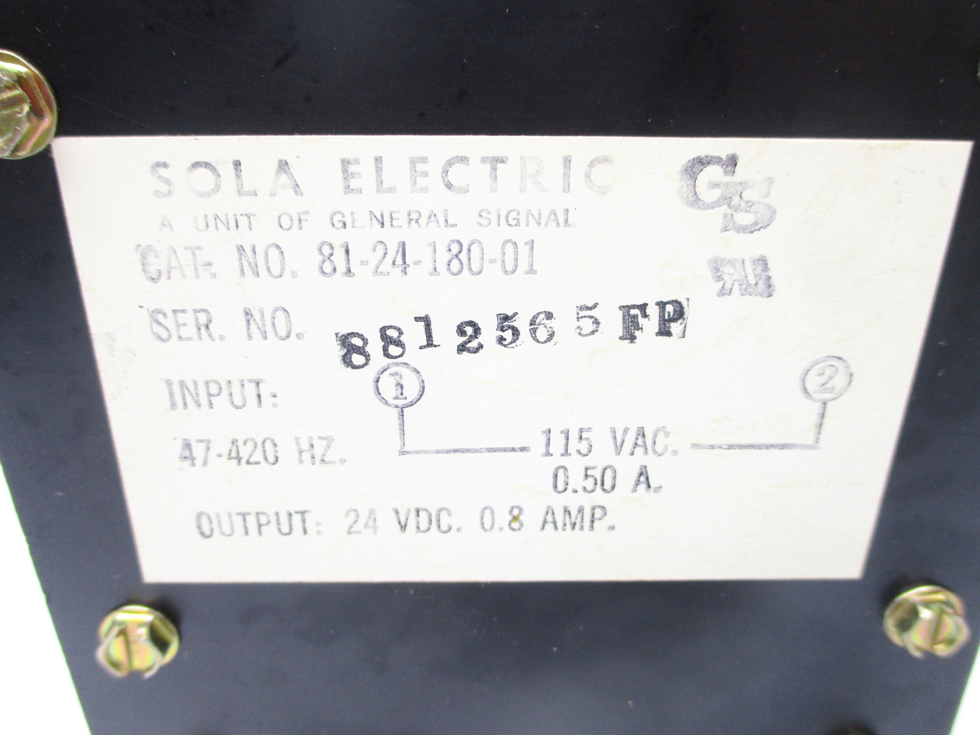 SOLA ELECTRIC 81-24-180-01 NSNP
