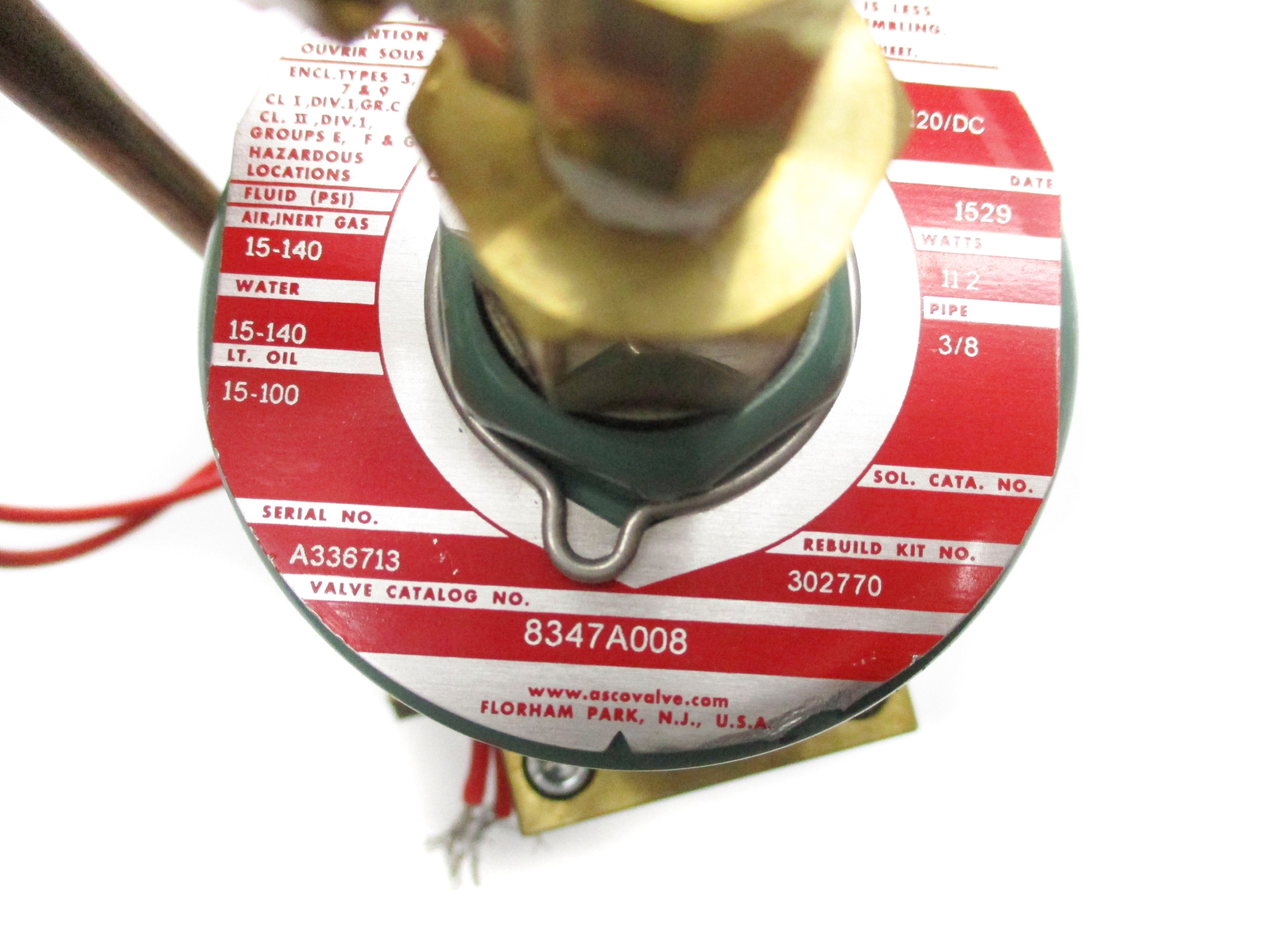 ASCO 8347A008 120VDC 15-140PSI NSNP