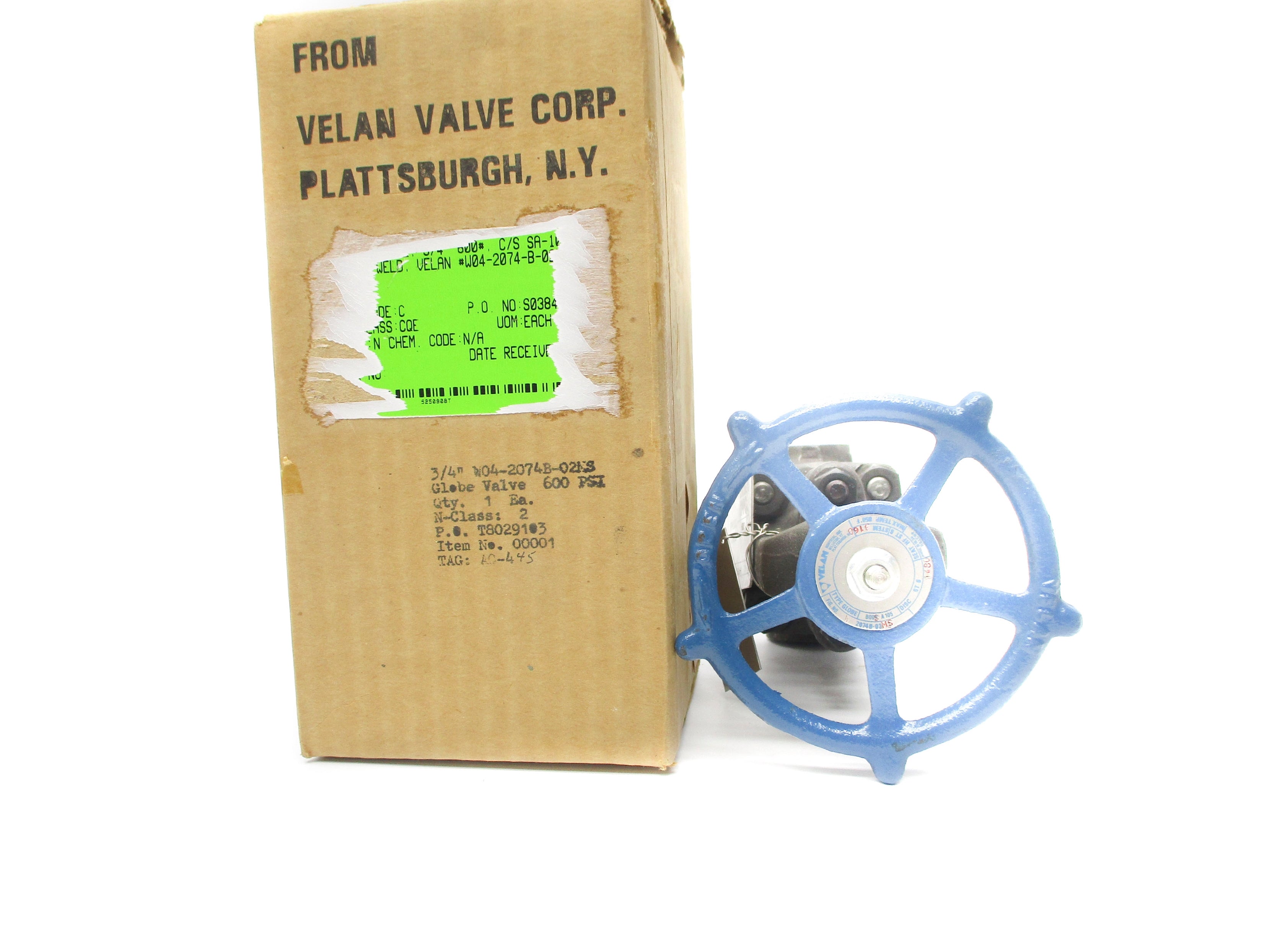 VELAN W04-2074B-02MS 600PSI NSMP