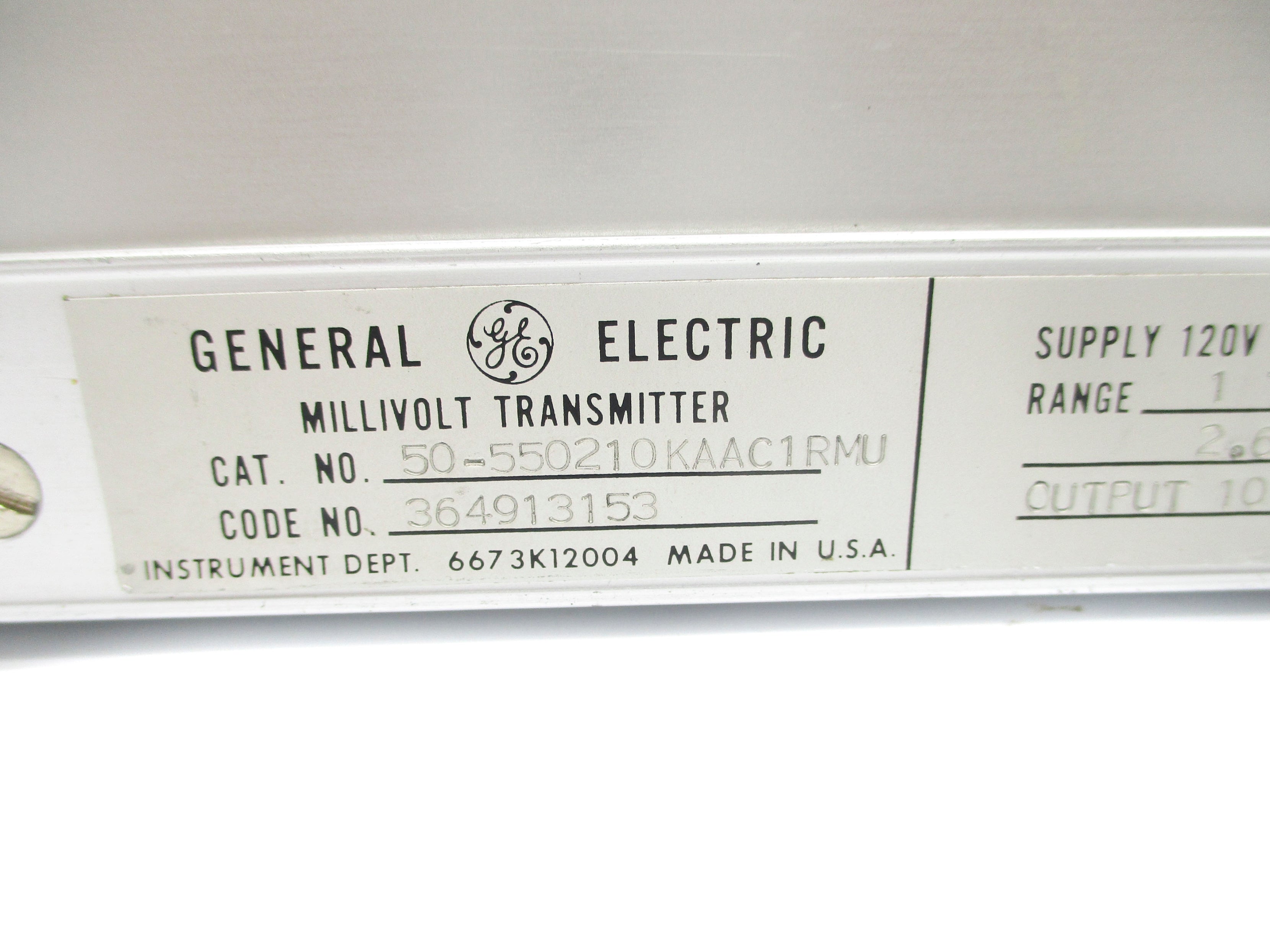 GENERAL ELECTRIC 50-550210KAAC1RMU UNMP