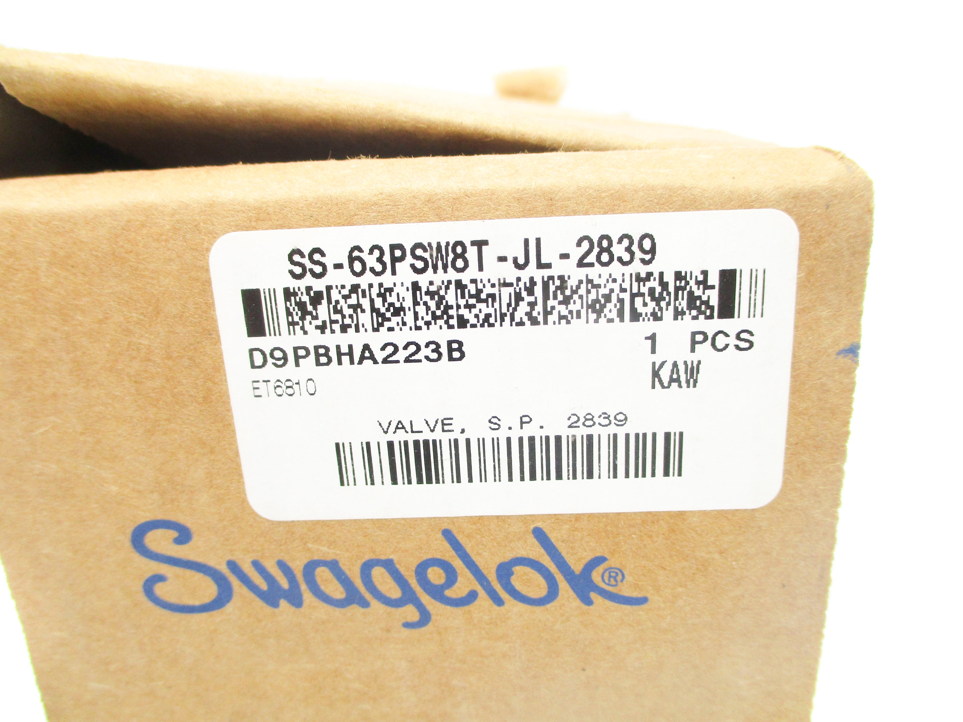 SWAGELOK SS-63PSW8T-JL-2839 2500PSIG NSMP