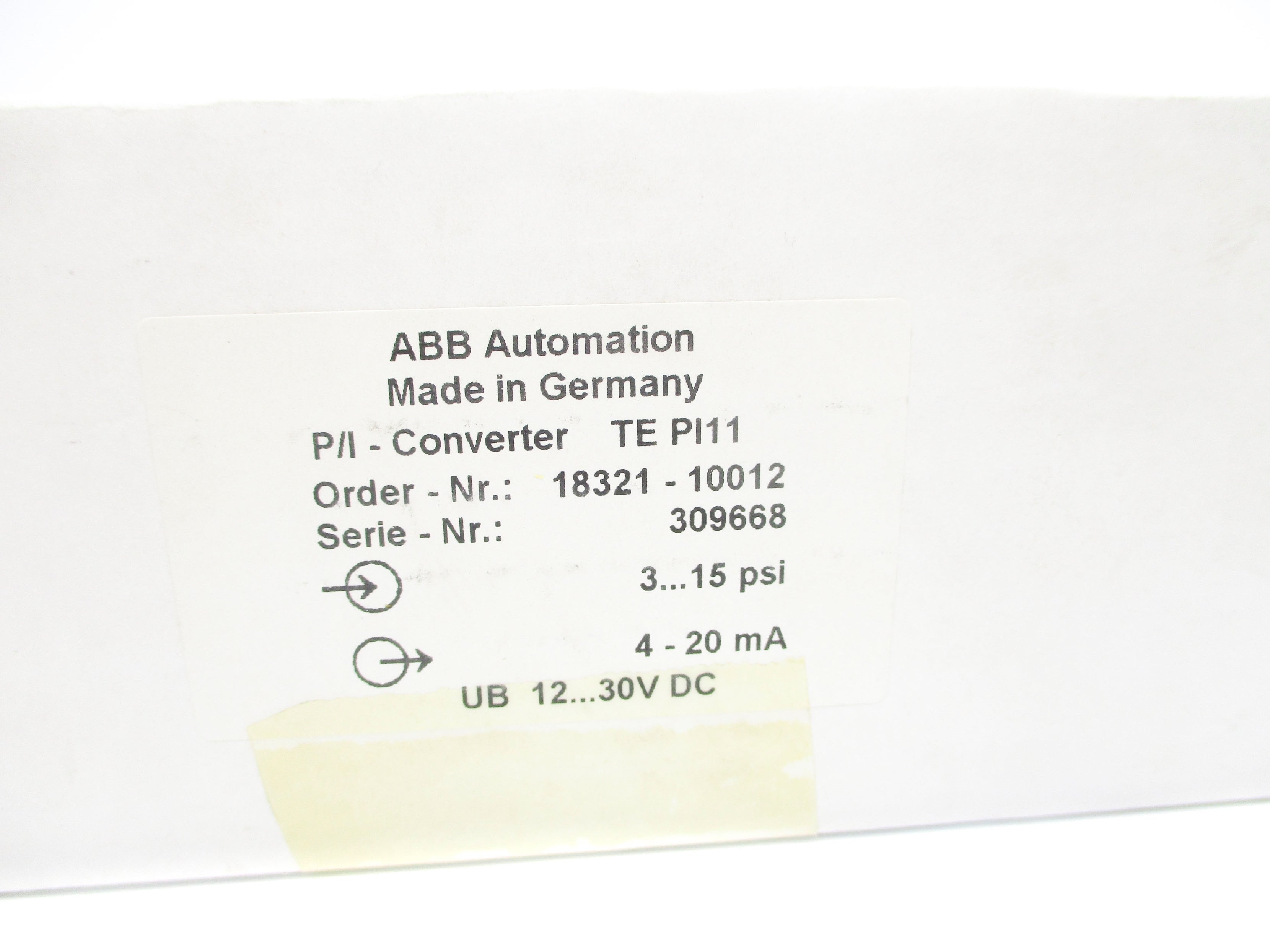 ABB 18321-10012 TEPI11 NSMP