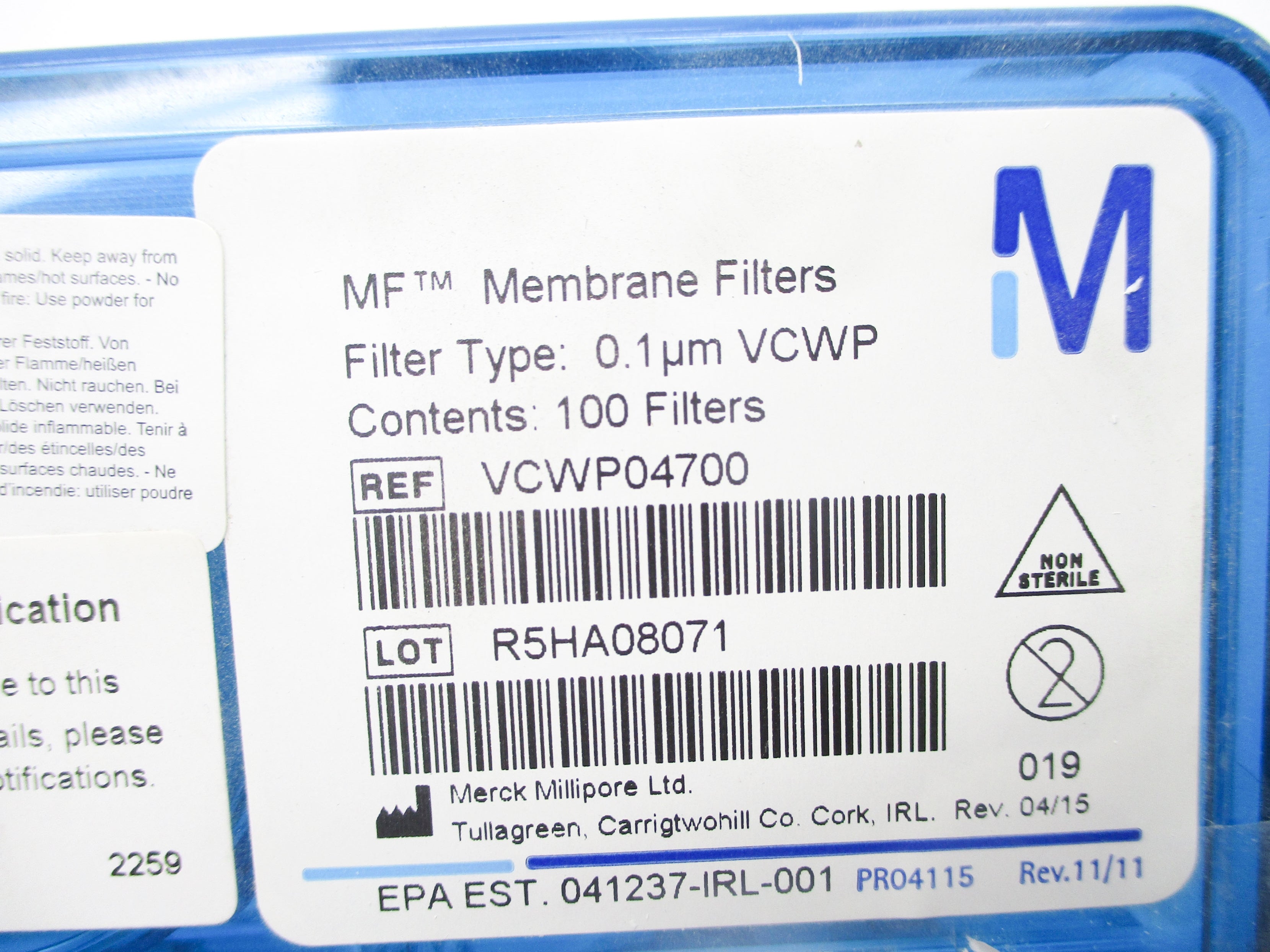 MILLIPORE VCWP04700 (PKG OF 100) NSMP