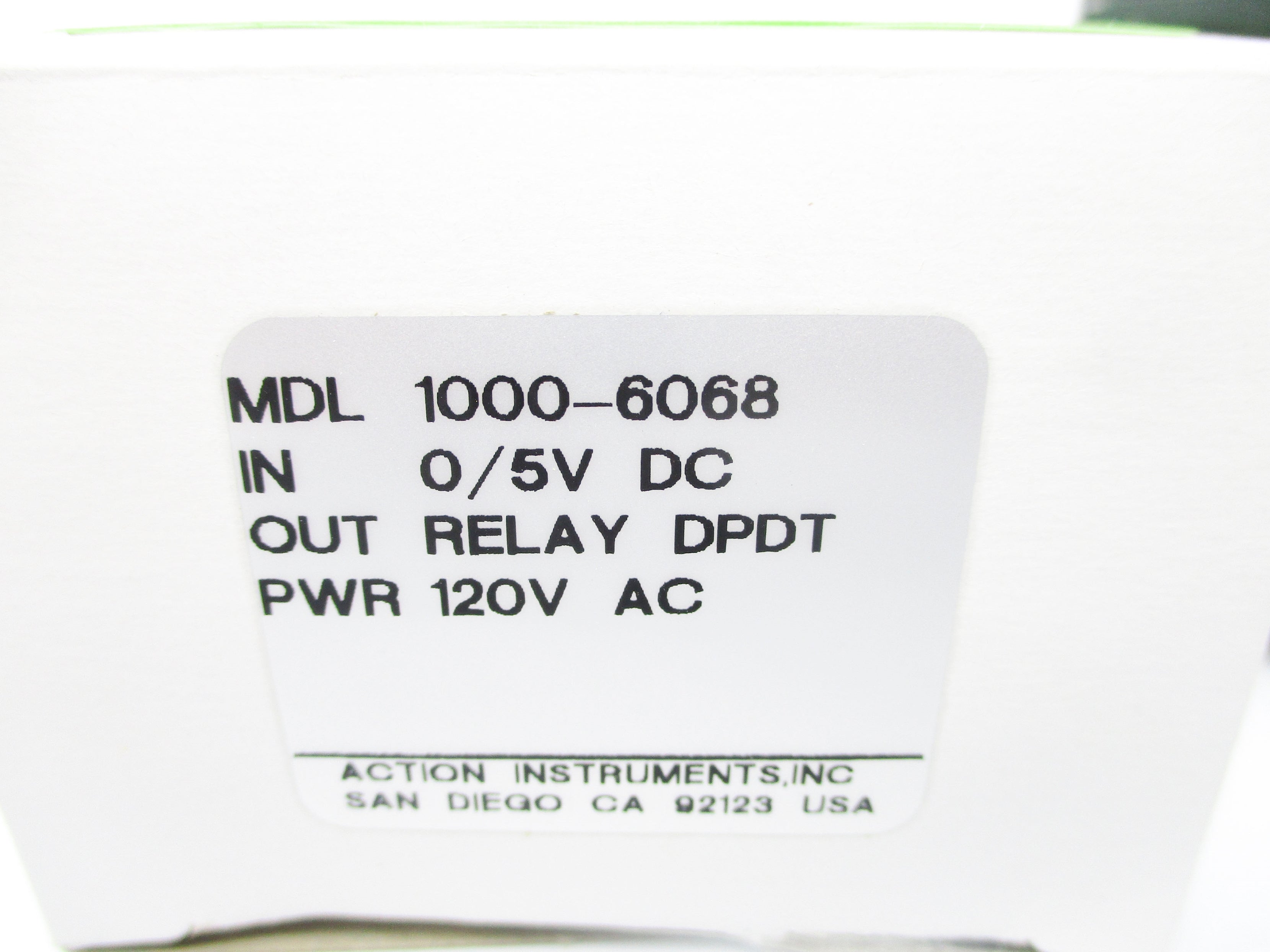 ACTION INSTRUMENTS 1000-6068 120VAC NSMP