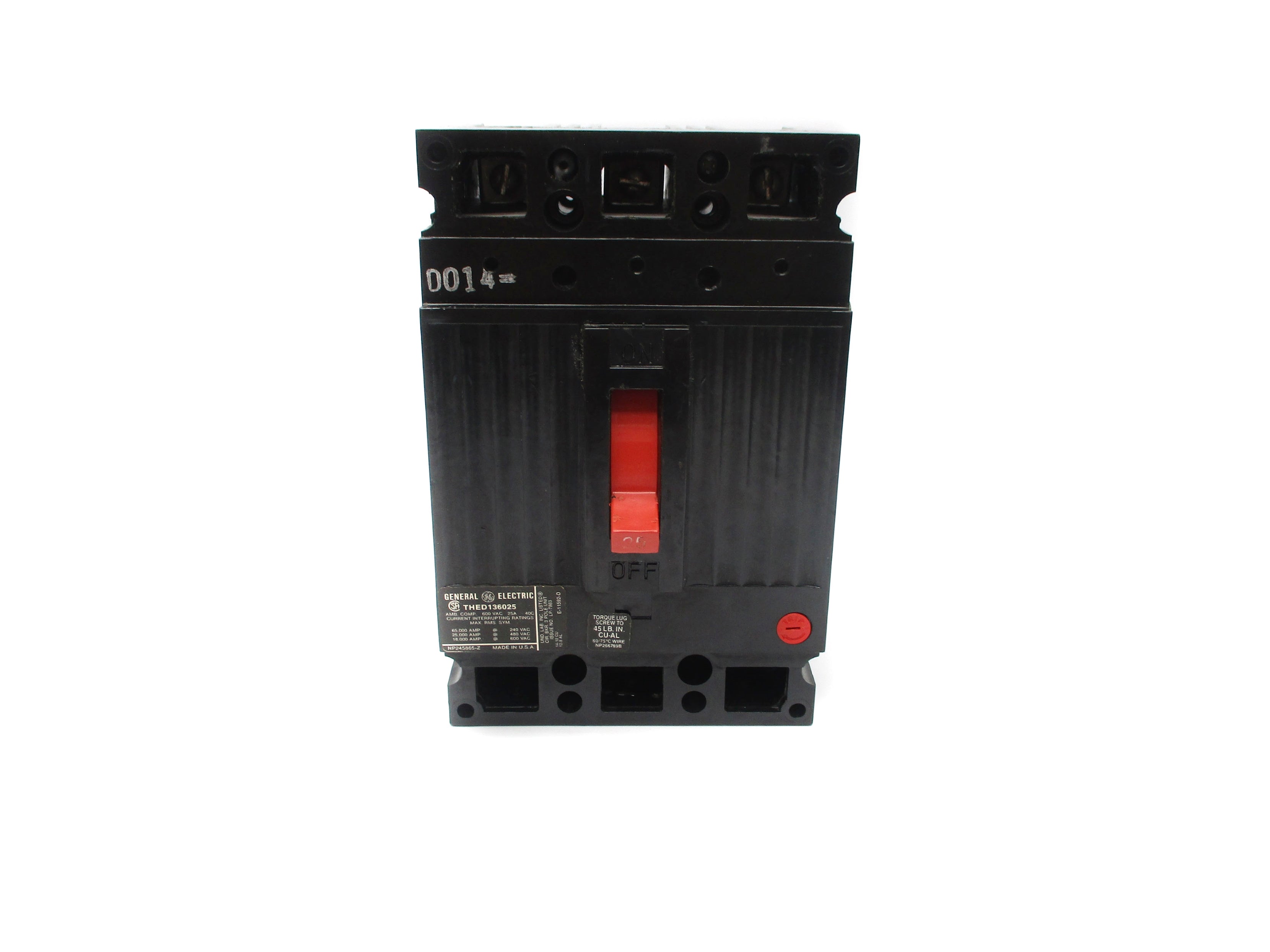 GENERAL ELECTRIC THED136025 25A 600VAC UNMP