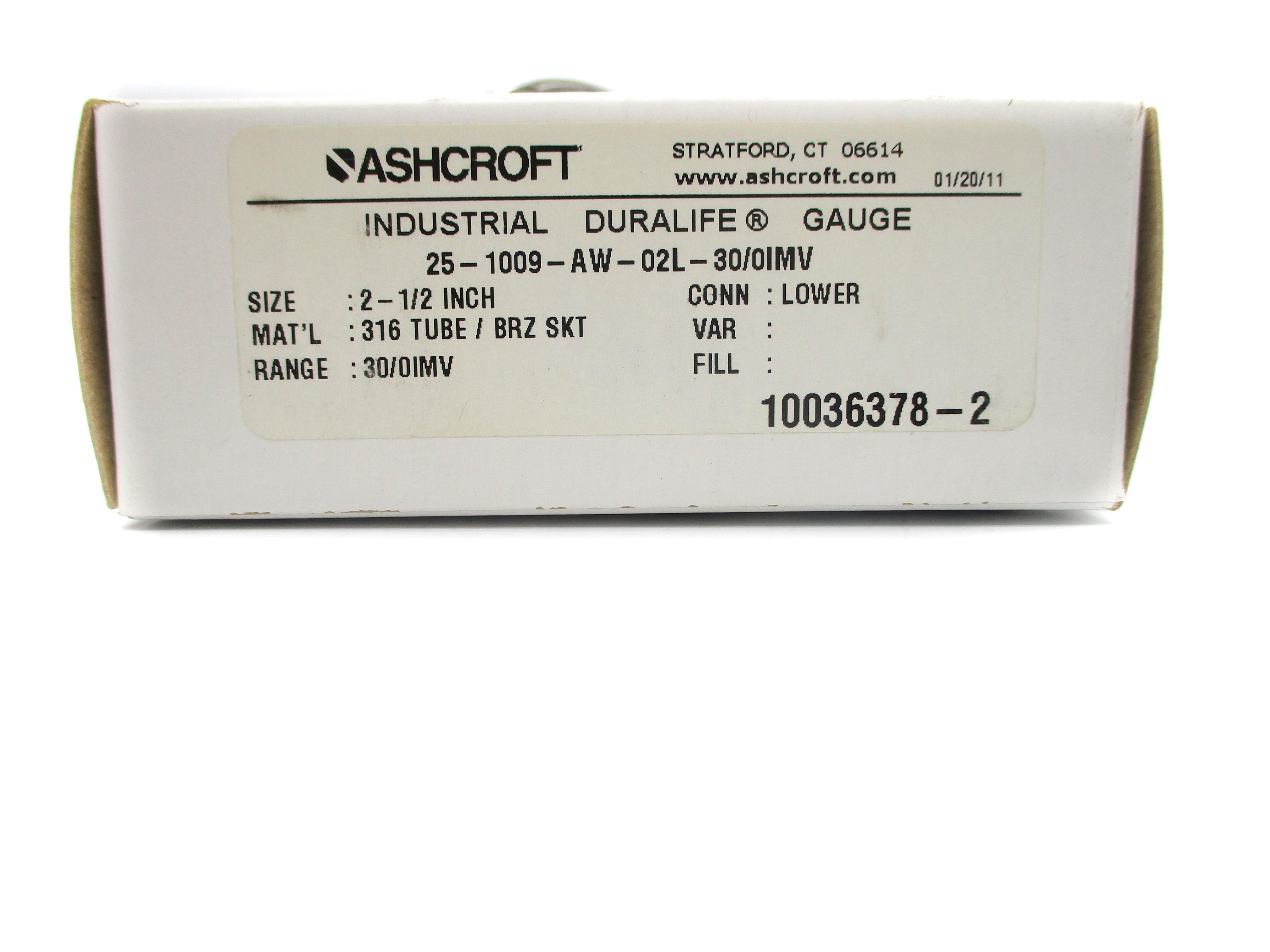 ASHCROFT 25-1009-AW-02L-30/0IMV NSMP
