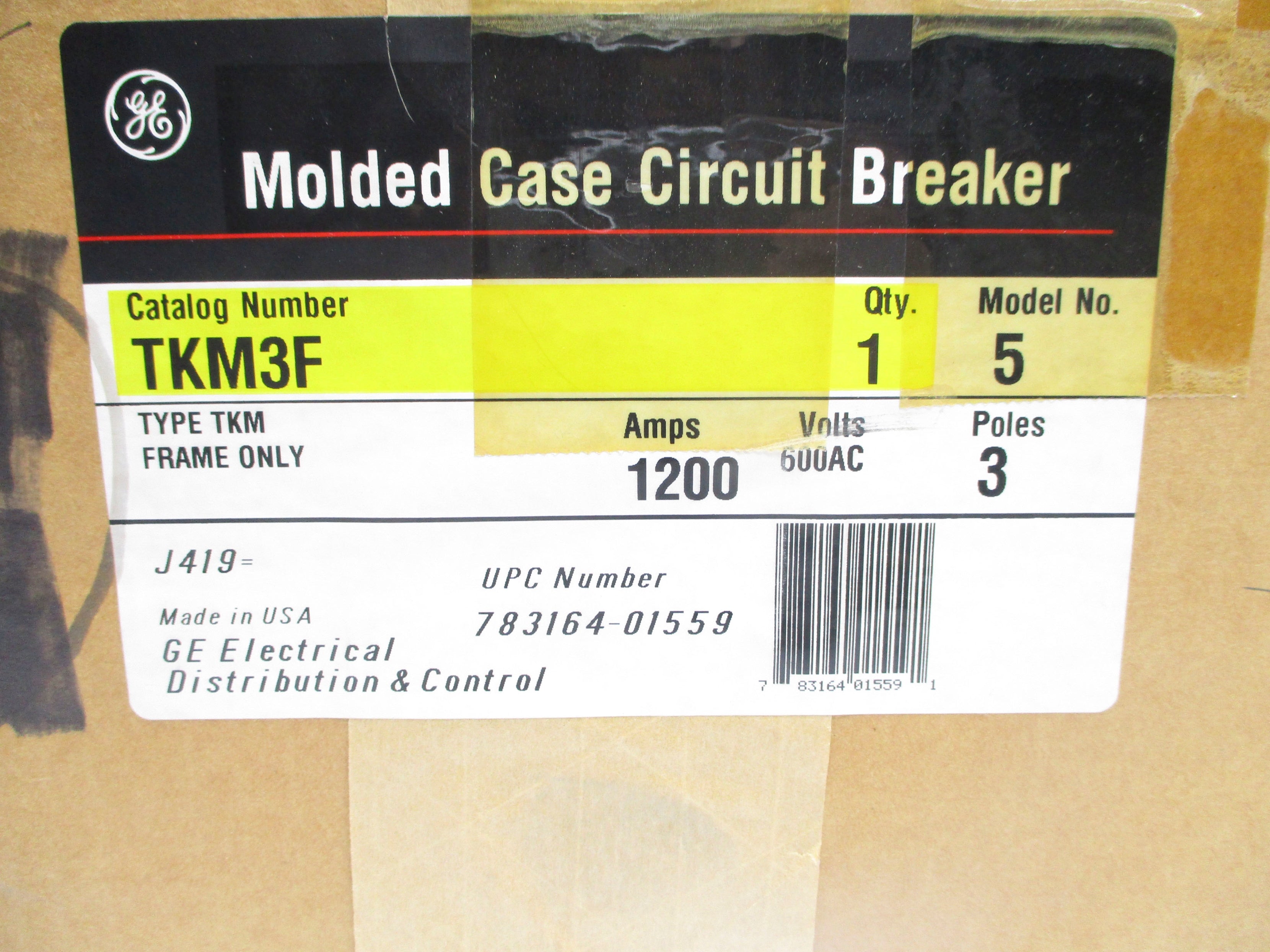 GENERAL ELECTRIC TKM3F 1200A 600VAC NSMP