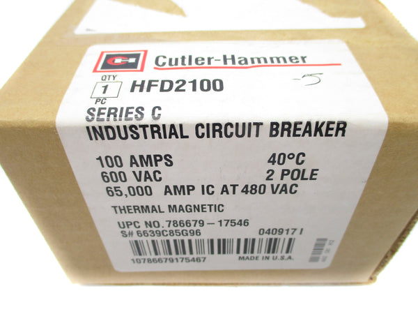 CUTLER HAMMER HFD2100 SER. C 100A 600VAC NSMP