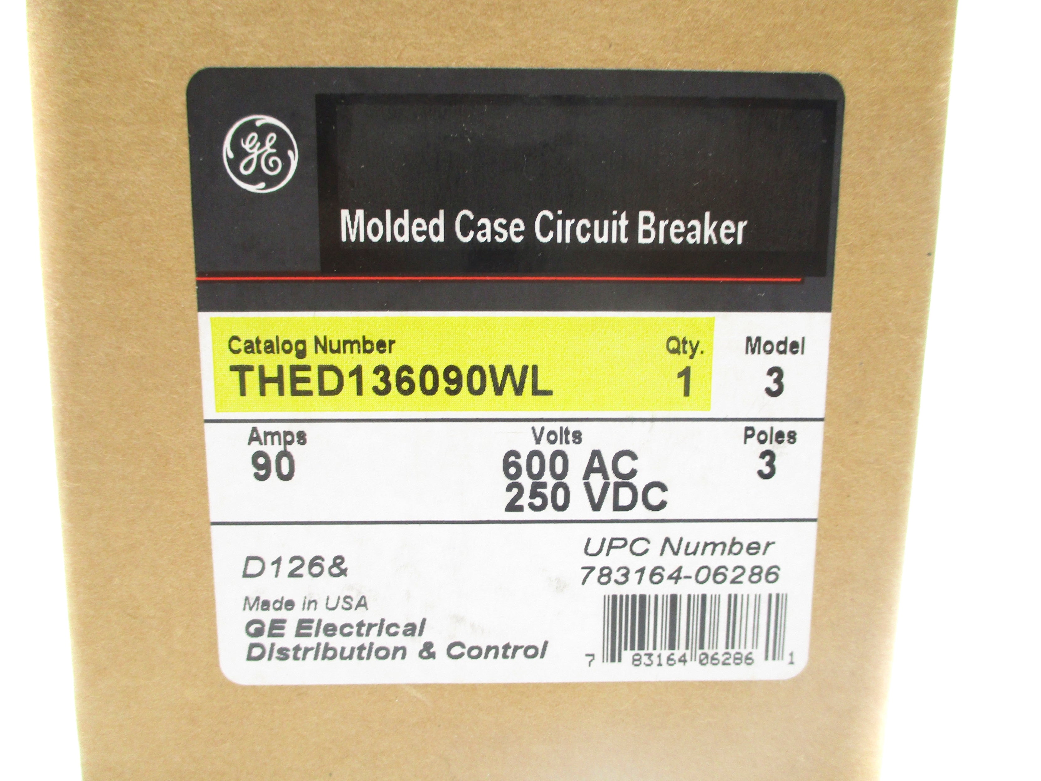 GENERAL ELECTRIC THED136090WL 90A 600VAC NSMP