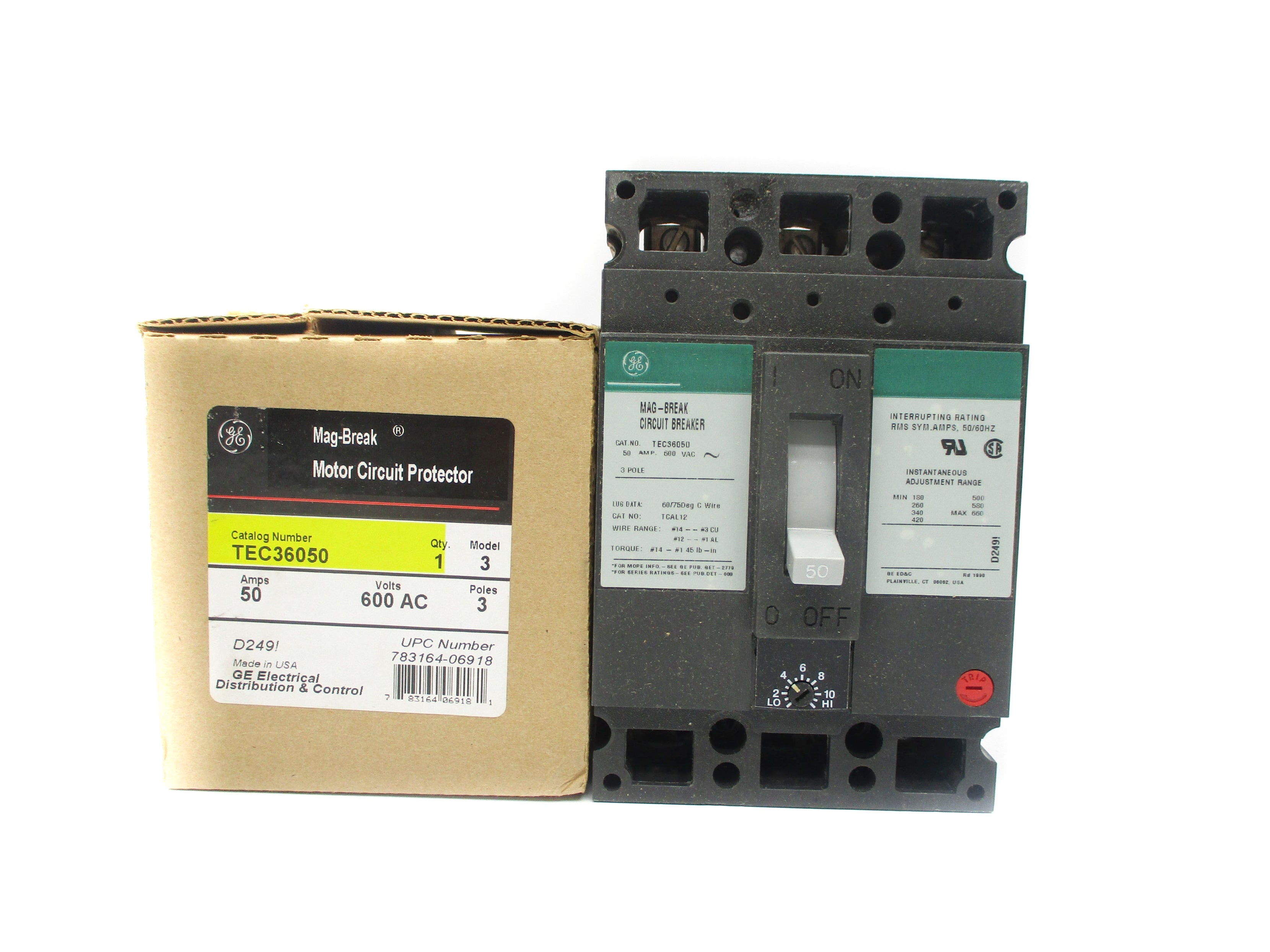 GENERAL ELECTRIC TEC36050 50A 600VAC NSMP