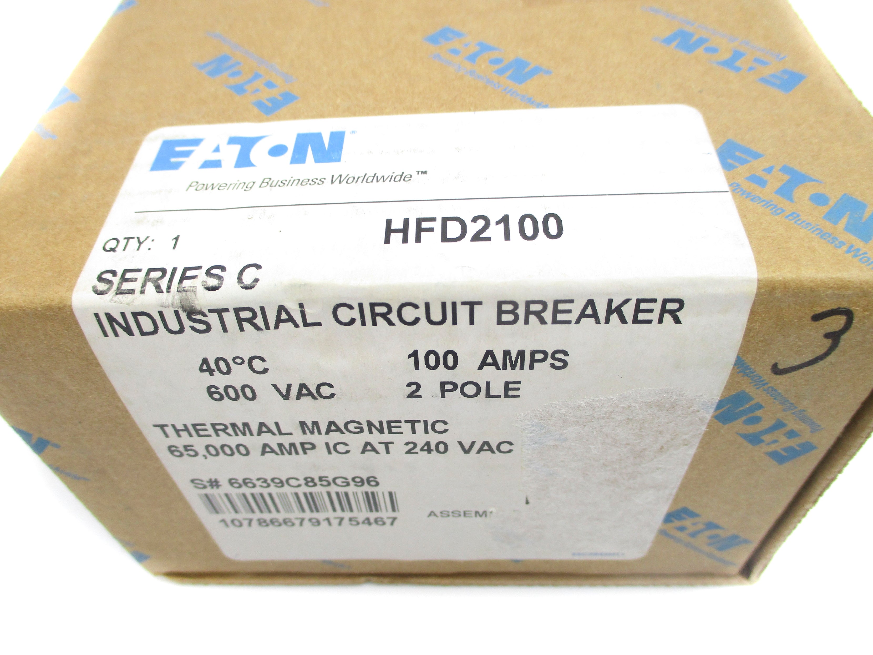 EATON HFD2100 SER. C 100A 600VAC NSMP