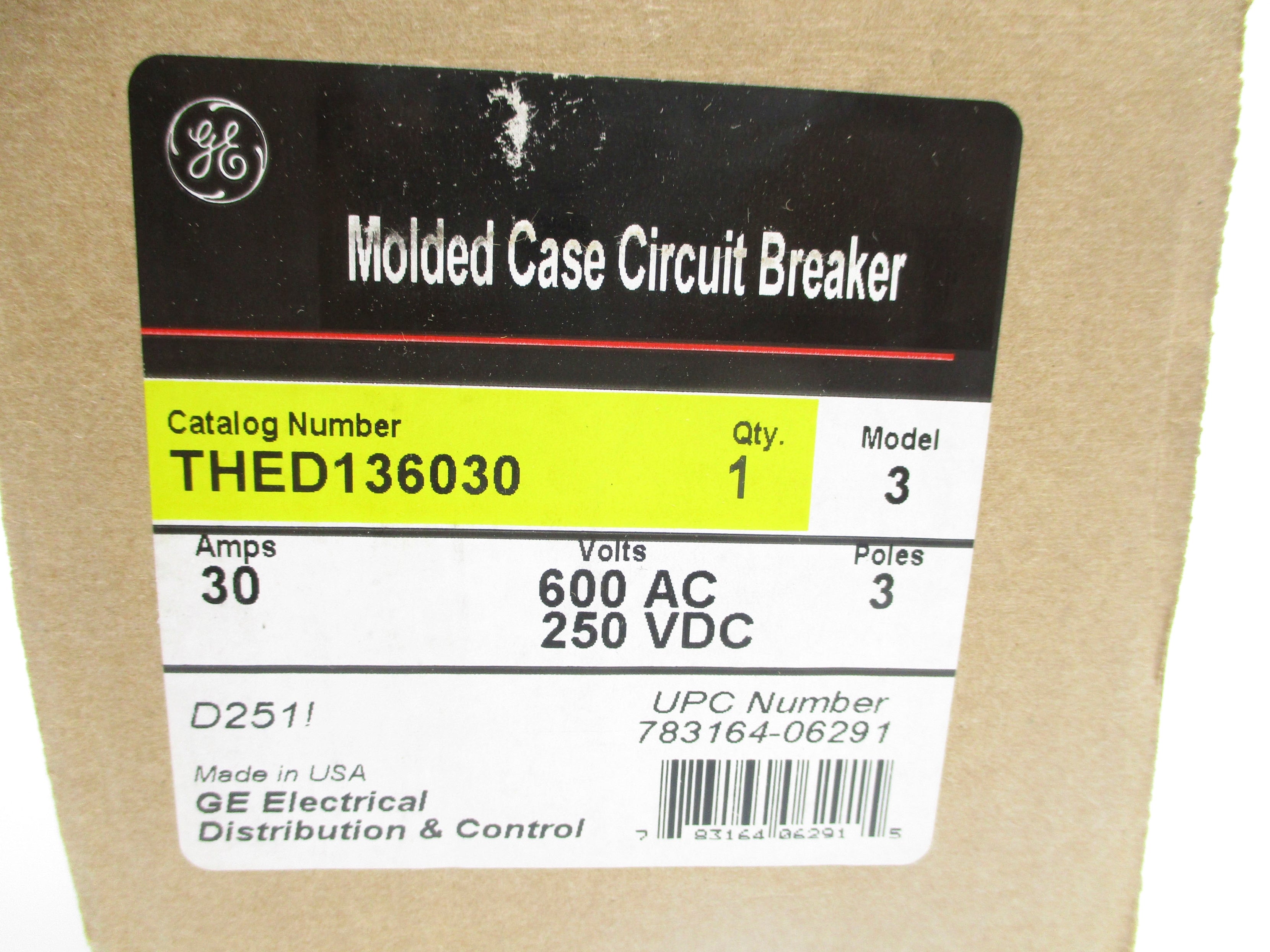 GENERAL ELECTRIC THED136030 600VAC 30A (GREEN) NSMP