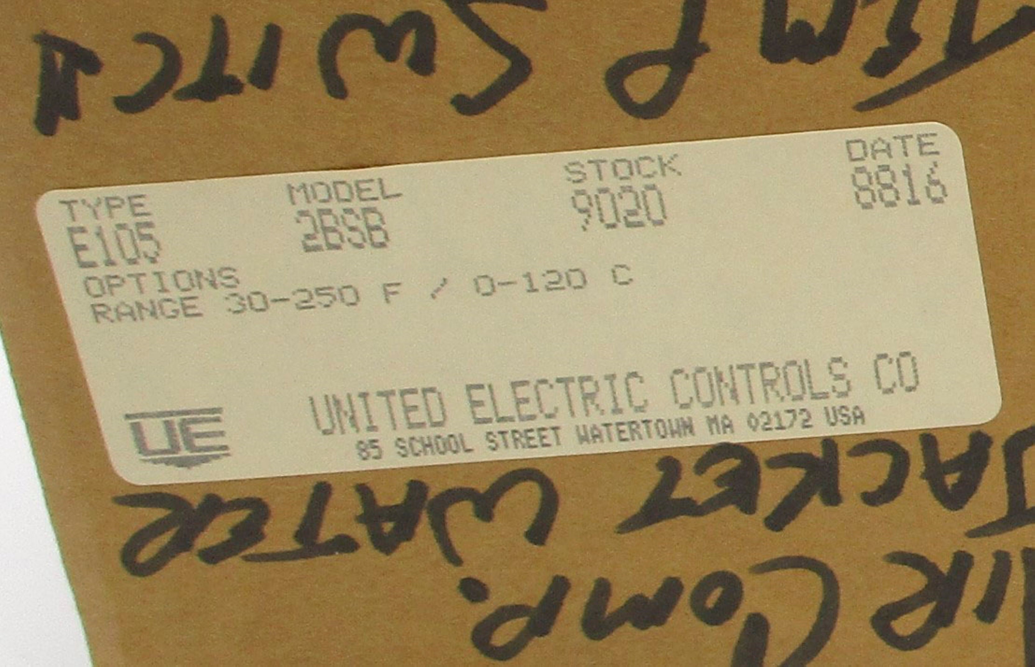 UNITED ELECTRIC E1052BSB9020 NSMP