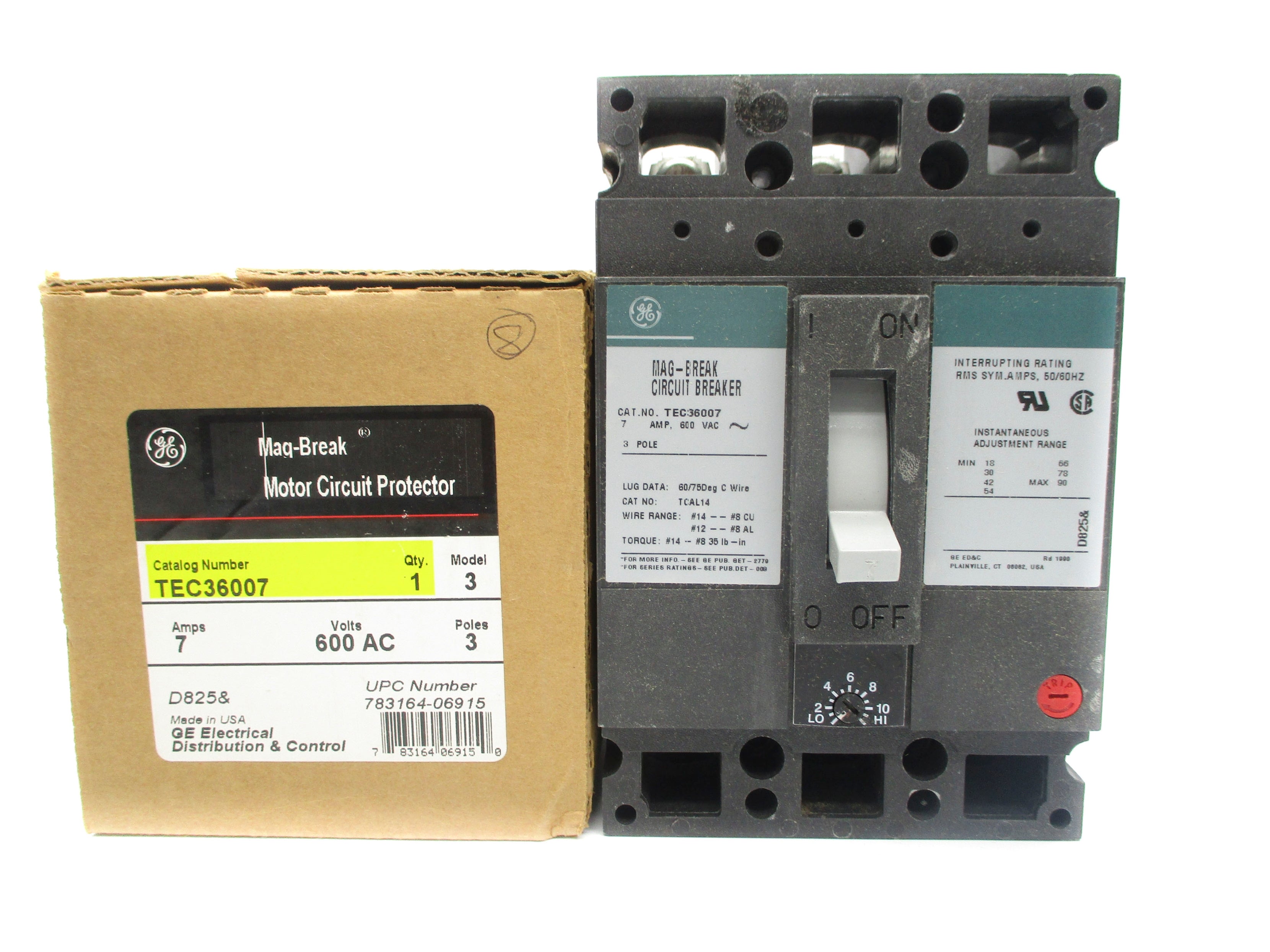 GENERAL ELECTRIC TEC36007 7A 600VAC NSMP