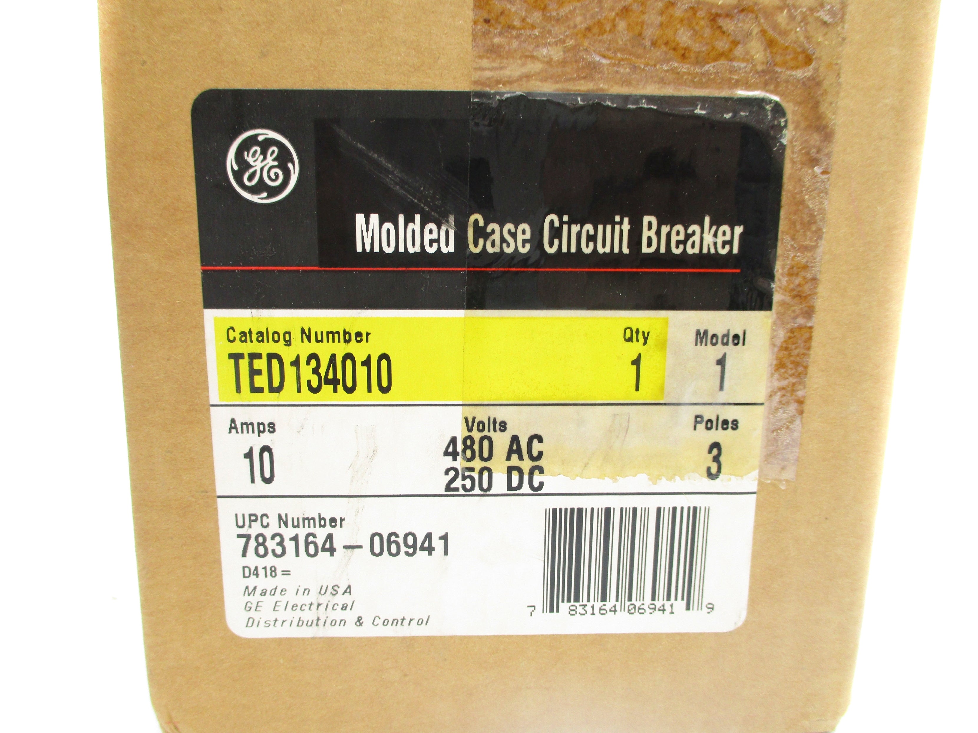 GENERAL ELECTRIC TED134010 10A 480VAC NSMP