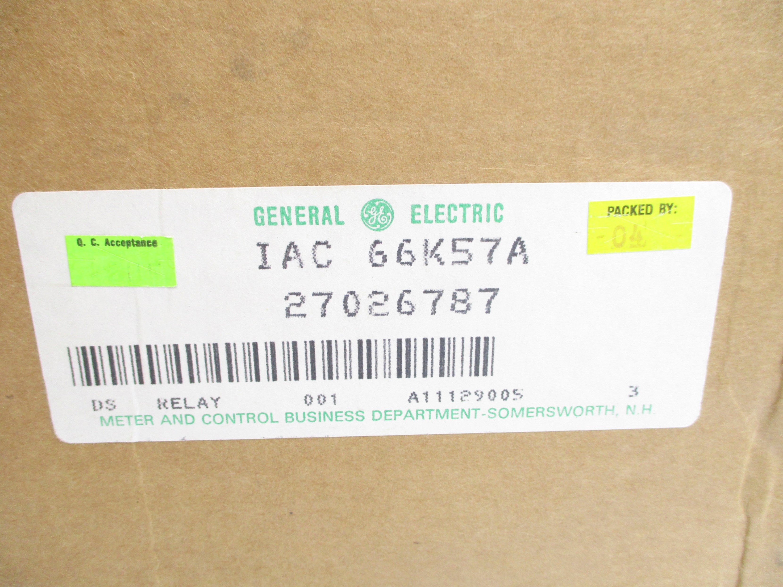 GENERAL ELECTRIC 27026787 IAC66K57A NSMP