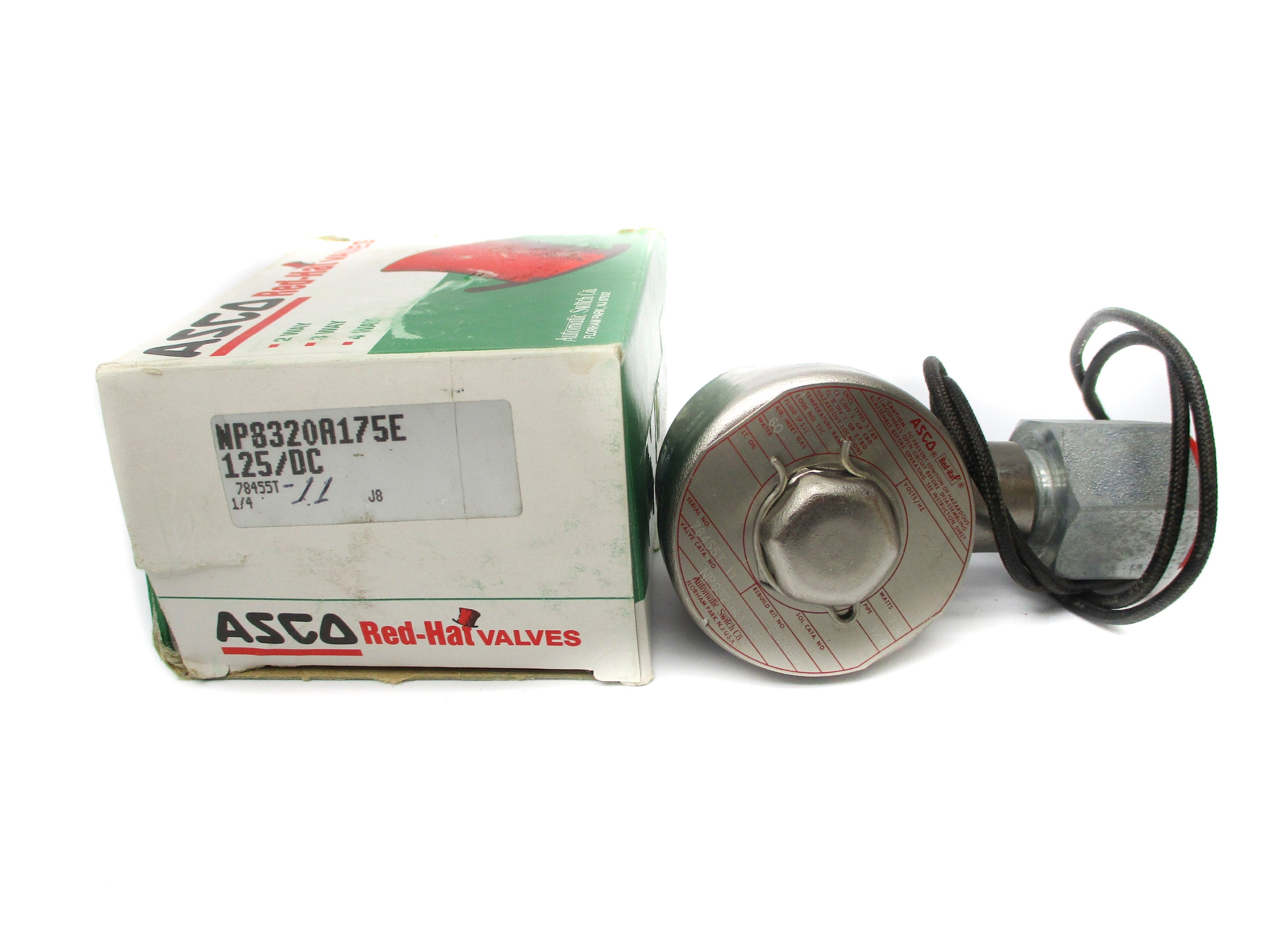 ASCO NP8320A175E 125VDC 60PSI 1/4" NSMP