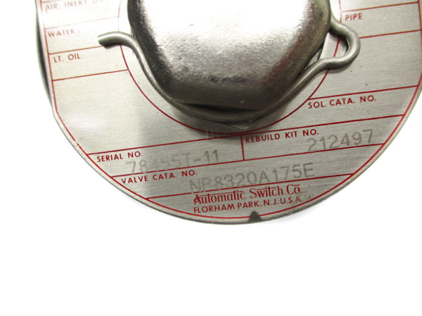 ASCO NP8320A175E 125VDC 60PSI 1/4" NSMP