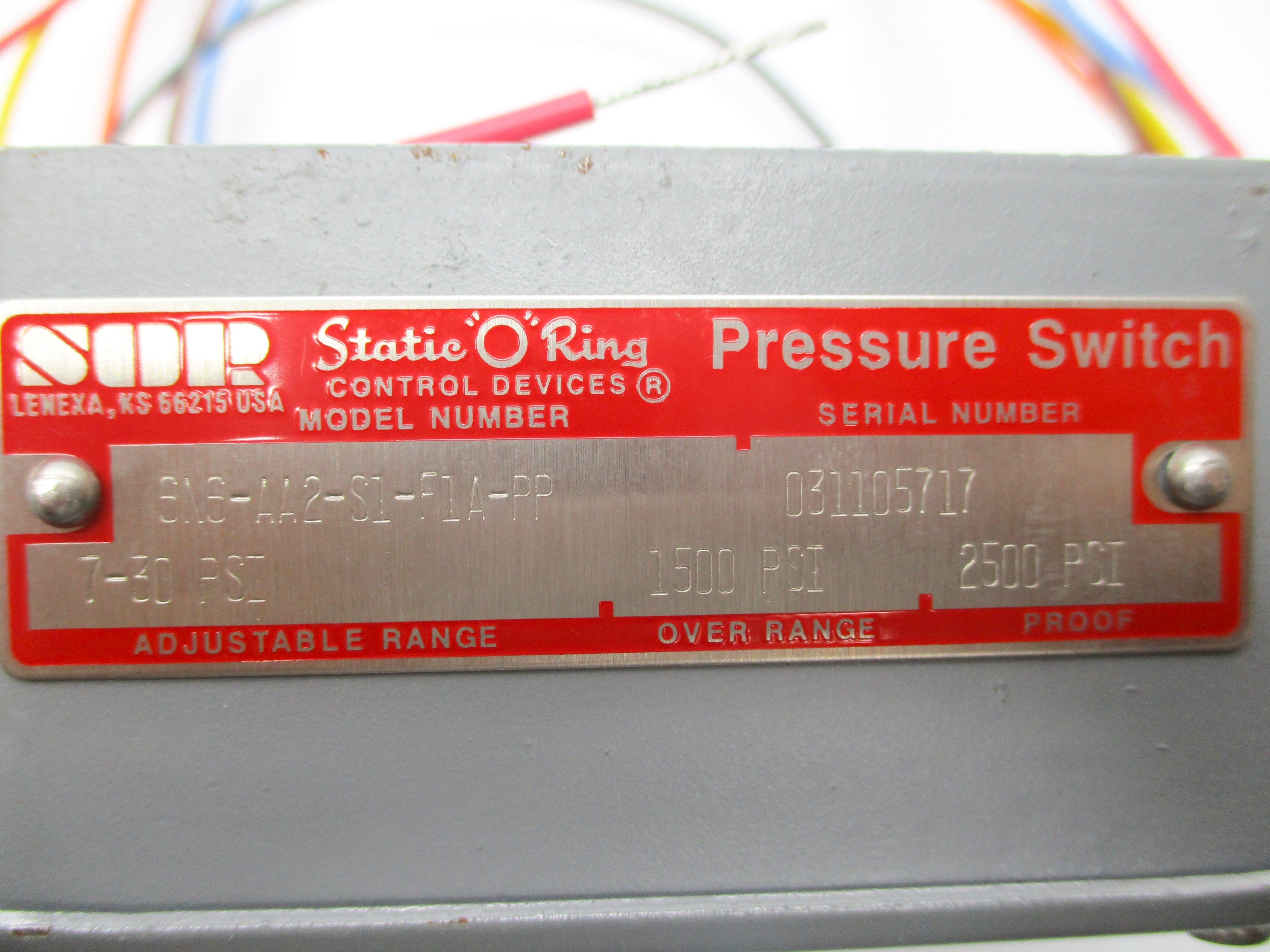SOR 6NS-AA2-S1-F1A-PP 2500PSI NSNP