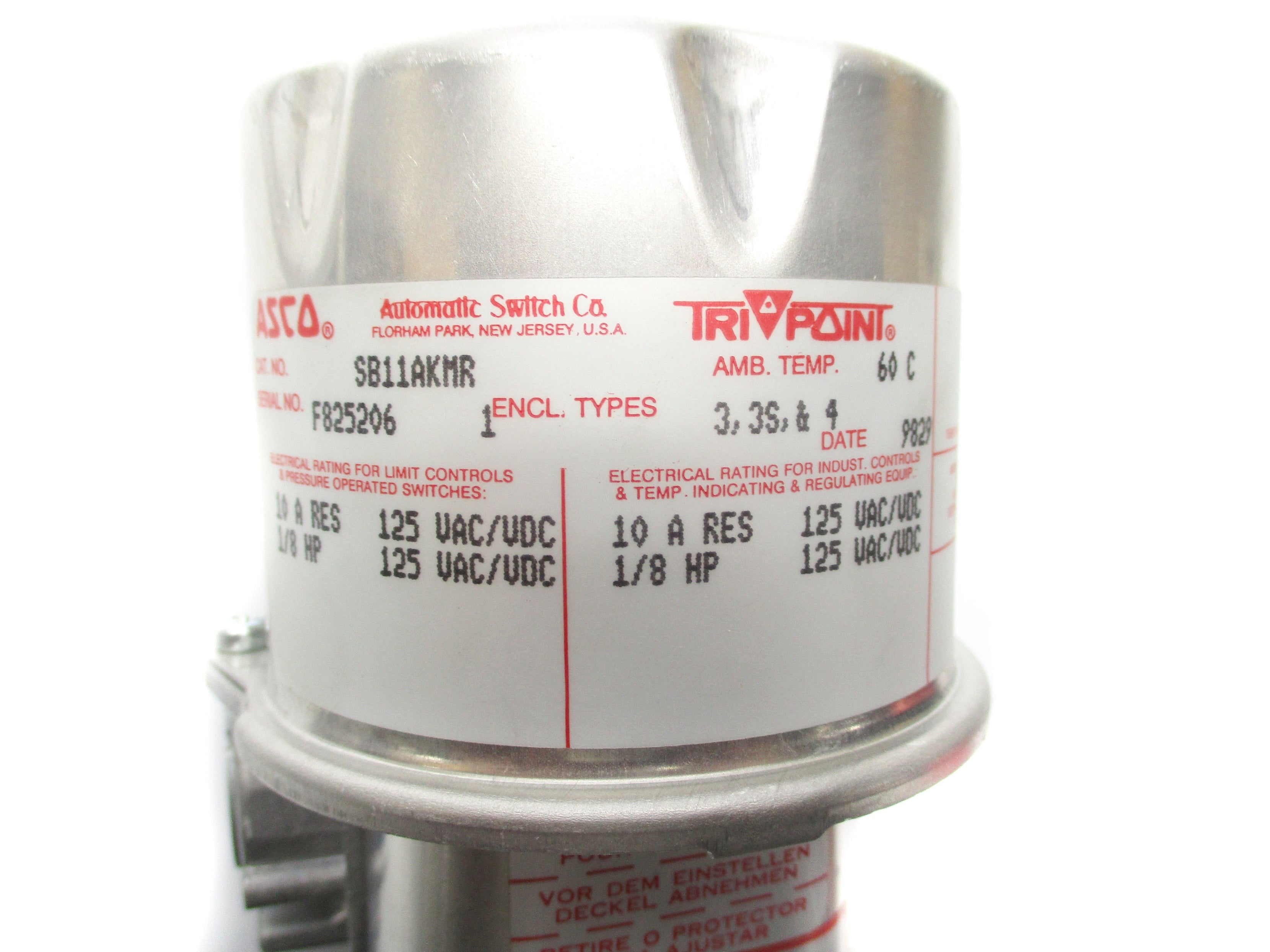 ASCO SB11AKMR 125VAC NSNP