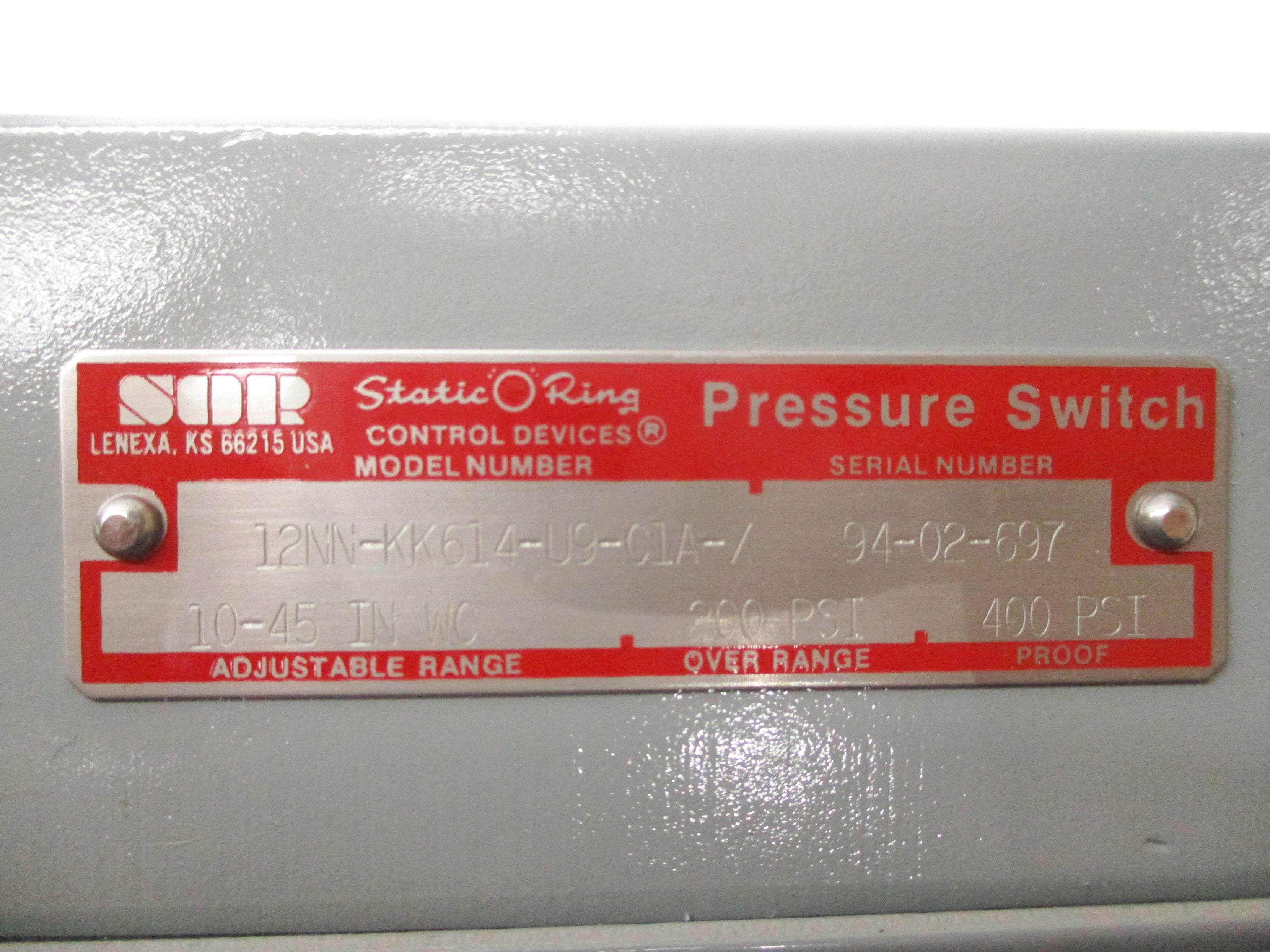 SOR 12NN-KK614-U9-C1A-/ 400PSI NSNP