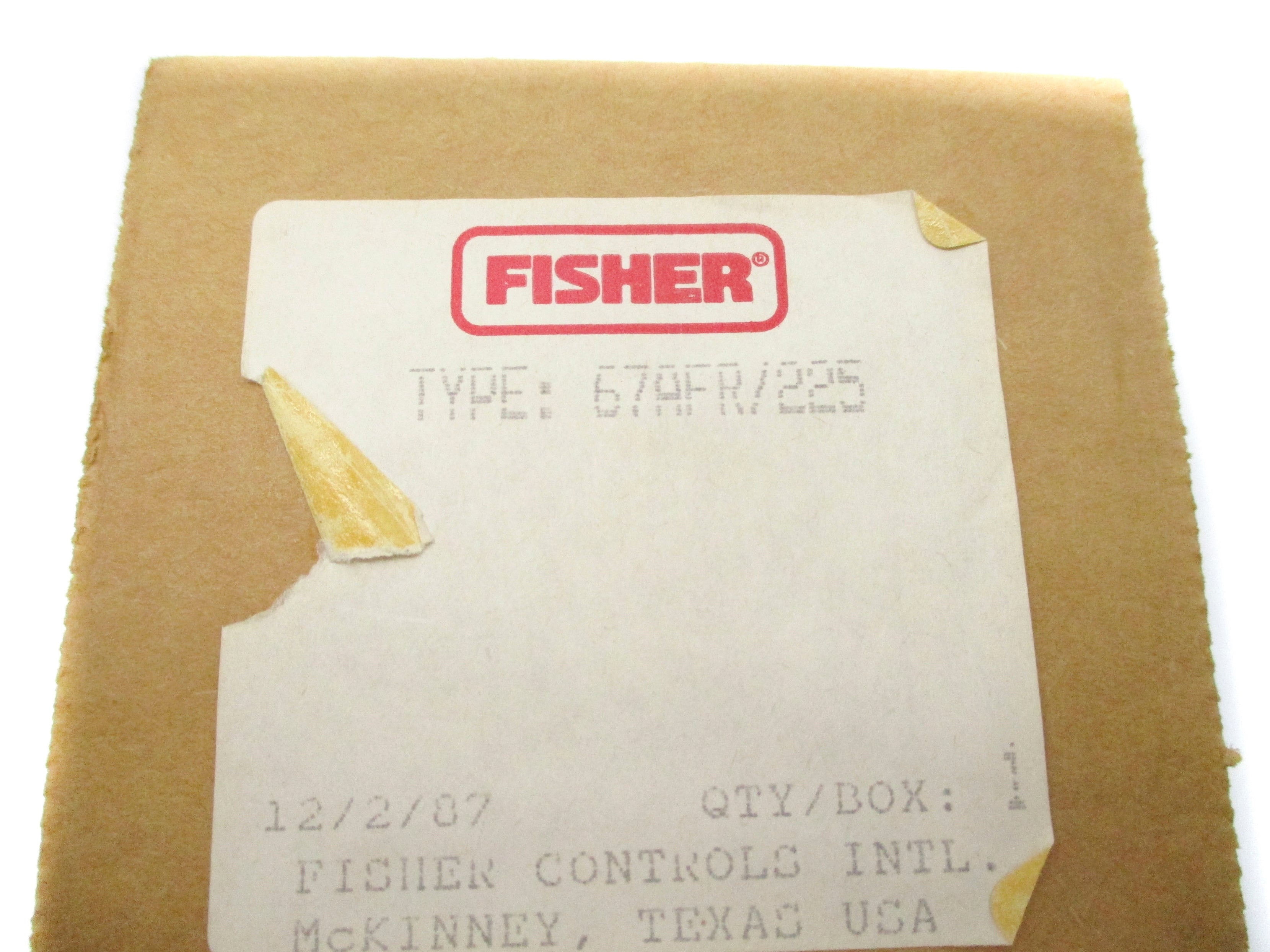 FISHER 67AFR/225 250PSI NSMP
