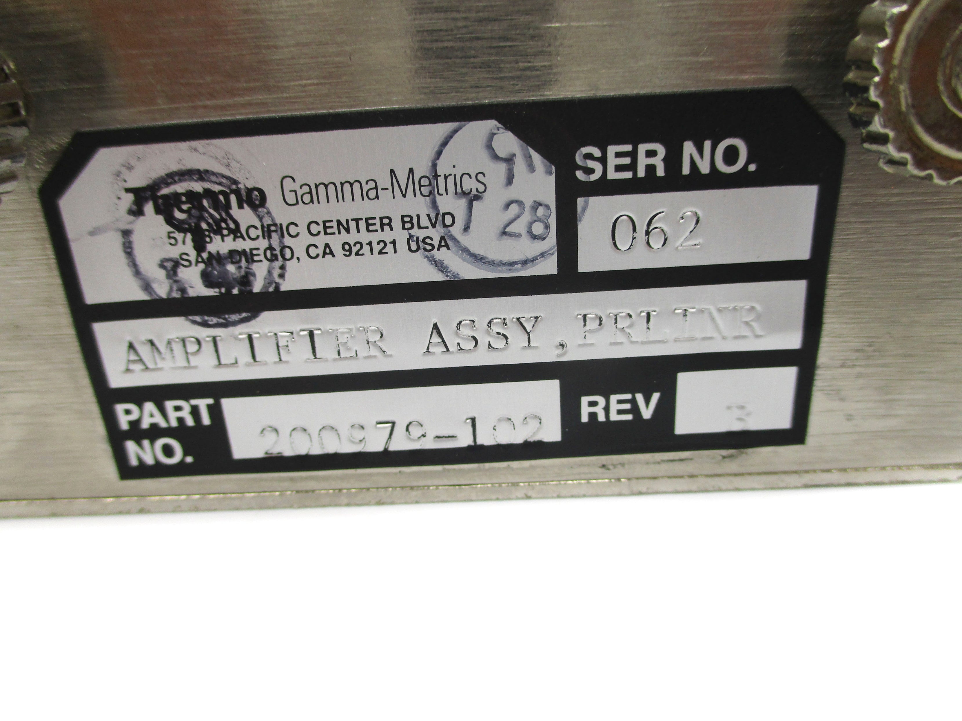 THERM GAMMA-METRICS 200979-102 UNMP