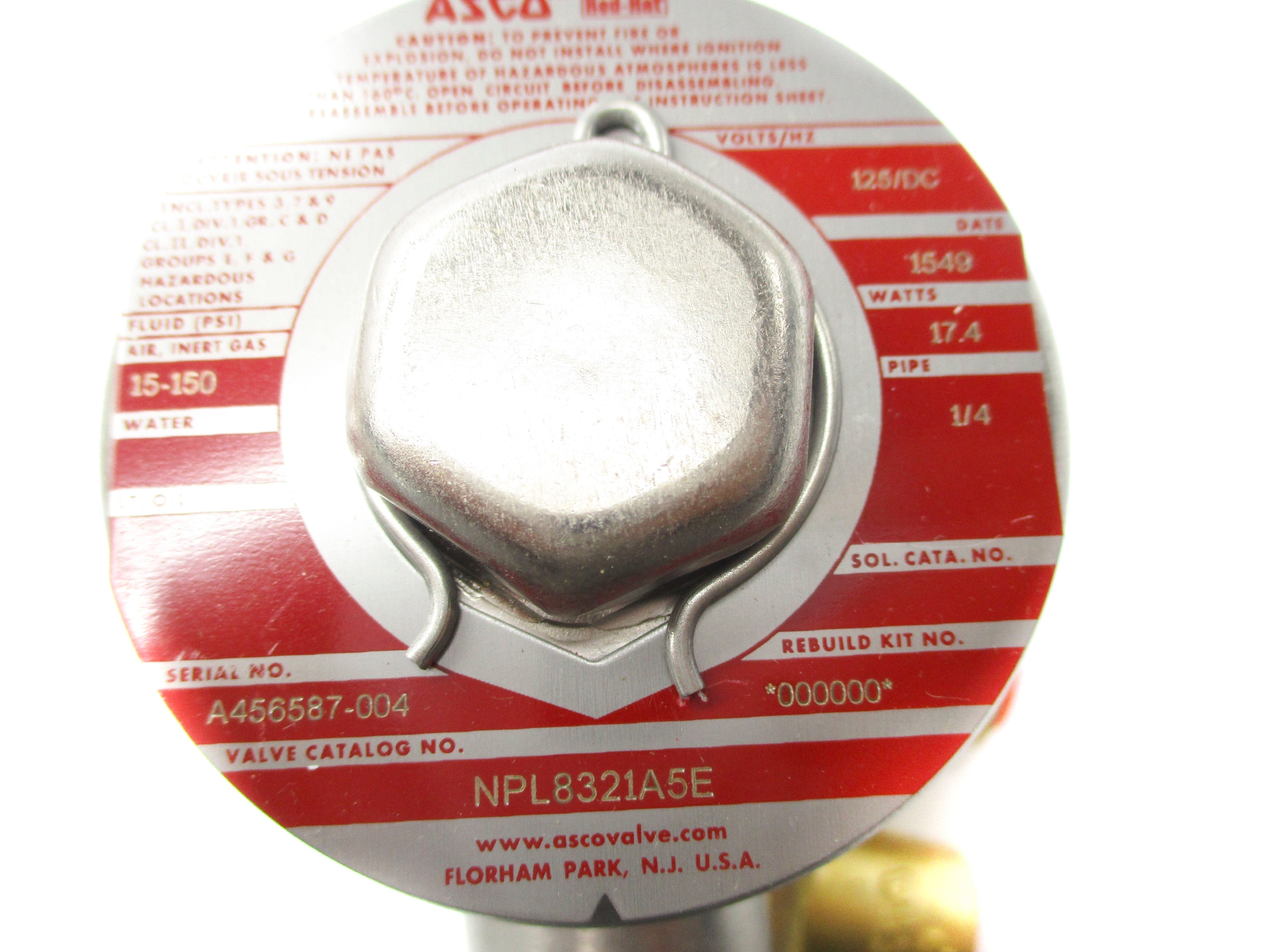 ASCO NPL8321A5E 125/DC 15-150PSI NSNP