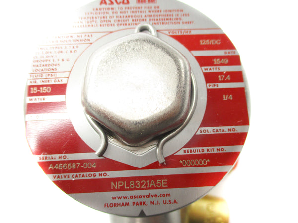 ASCO NPL8321A5E 125/DC 15-150PSI NSNP