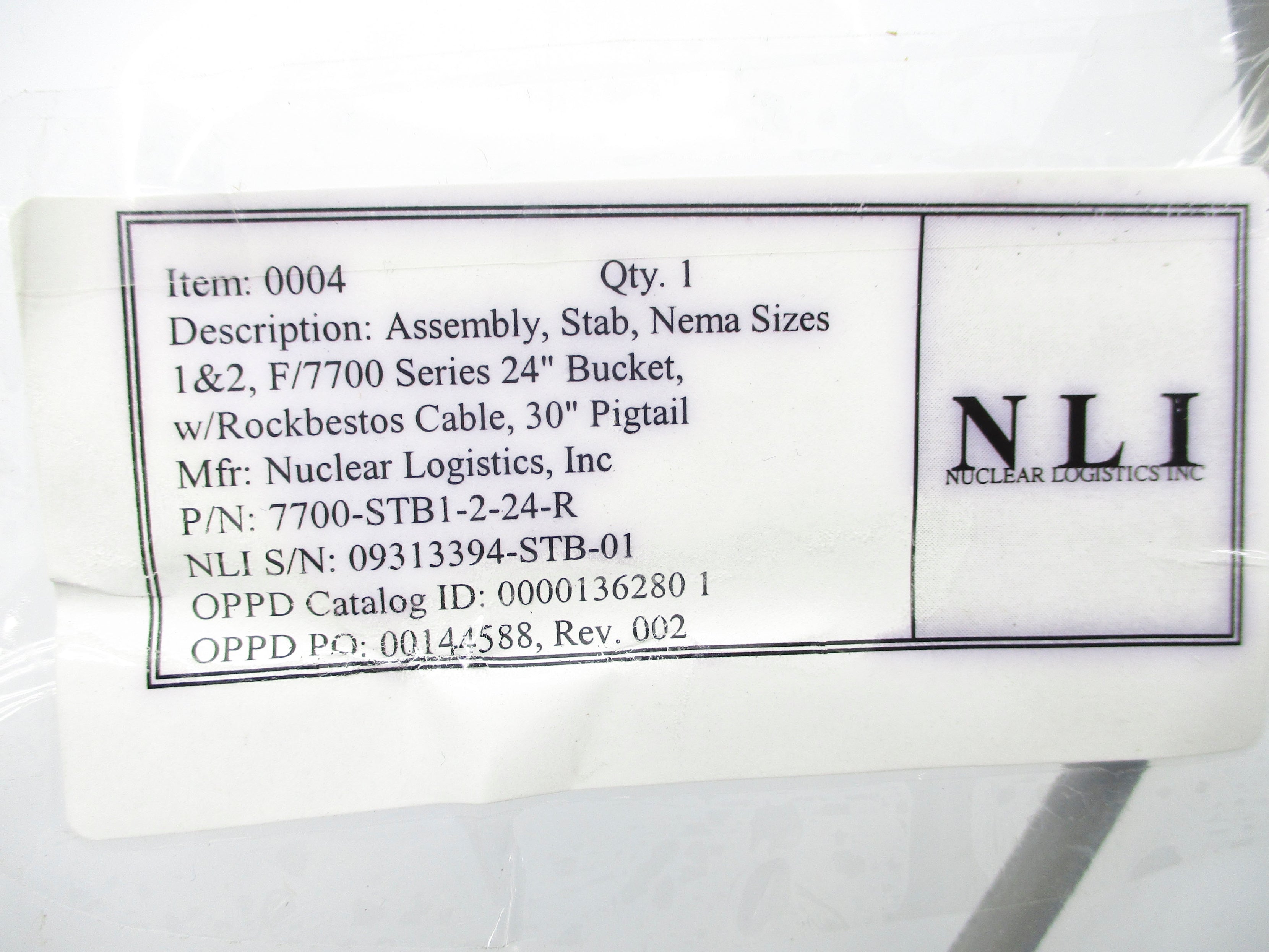 NUCLEAR LOGISTICS 7700-STB1-2-24-R NSMP