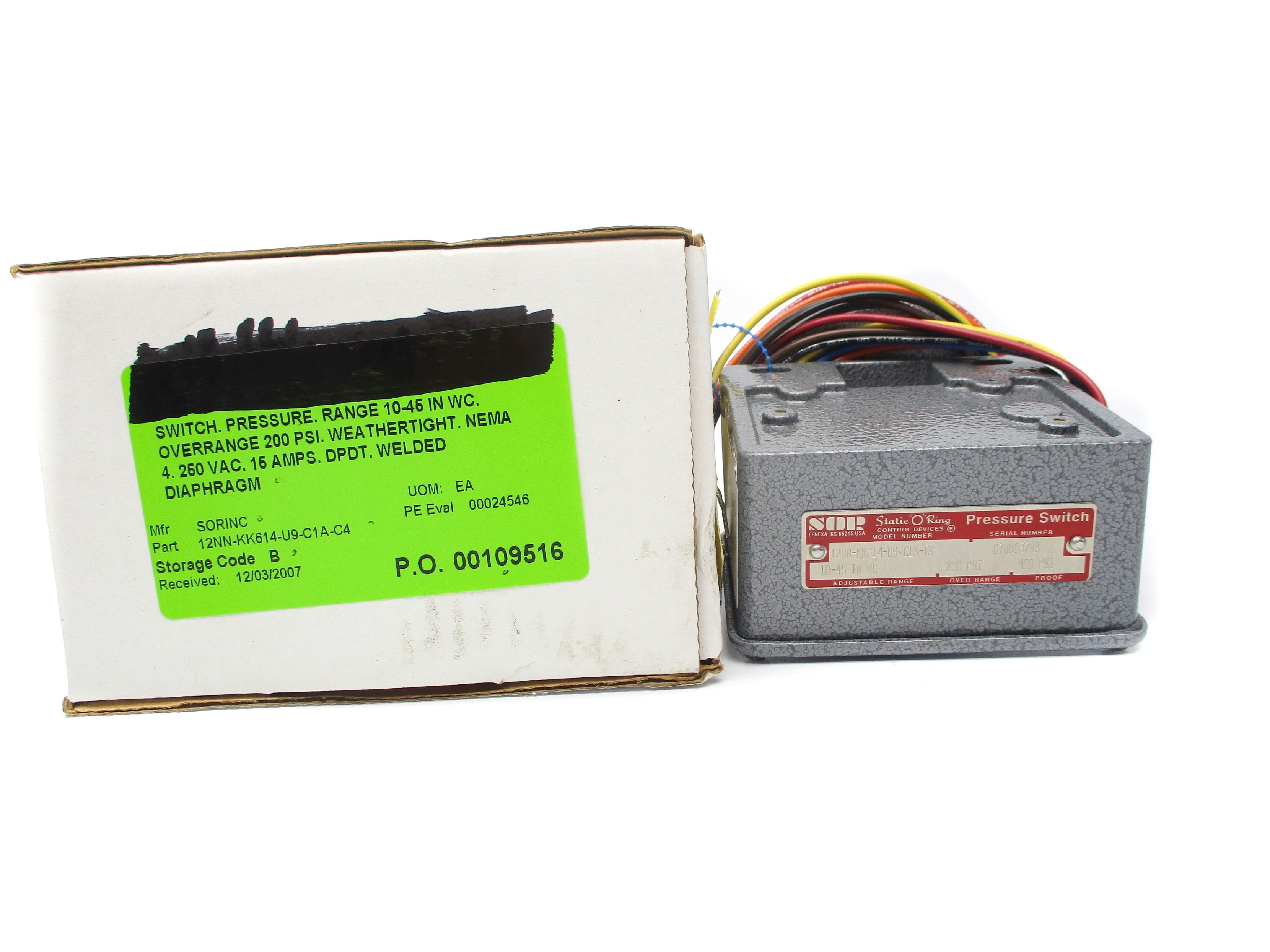 SOR 12NN-KK614-U9-C1A-C4 400PSI NSMP