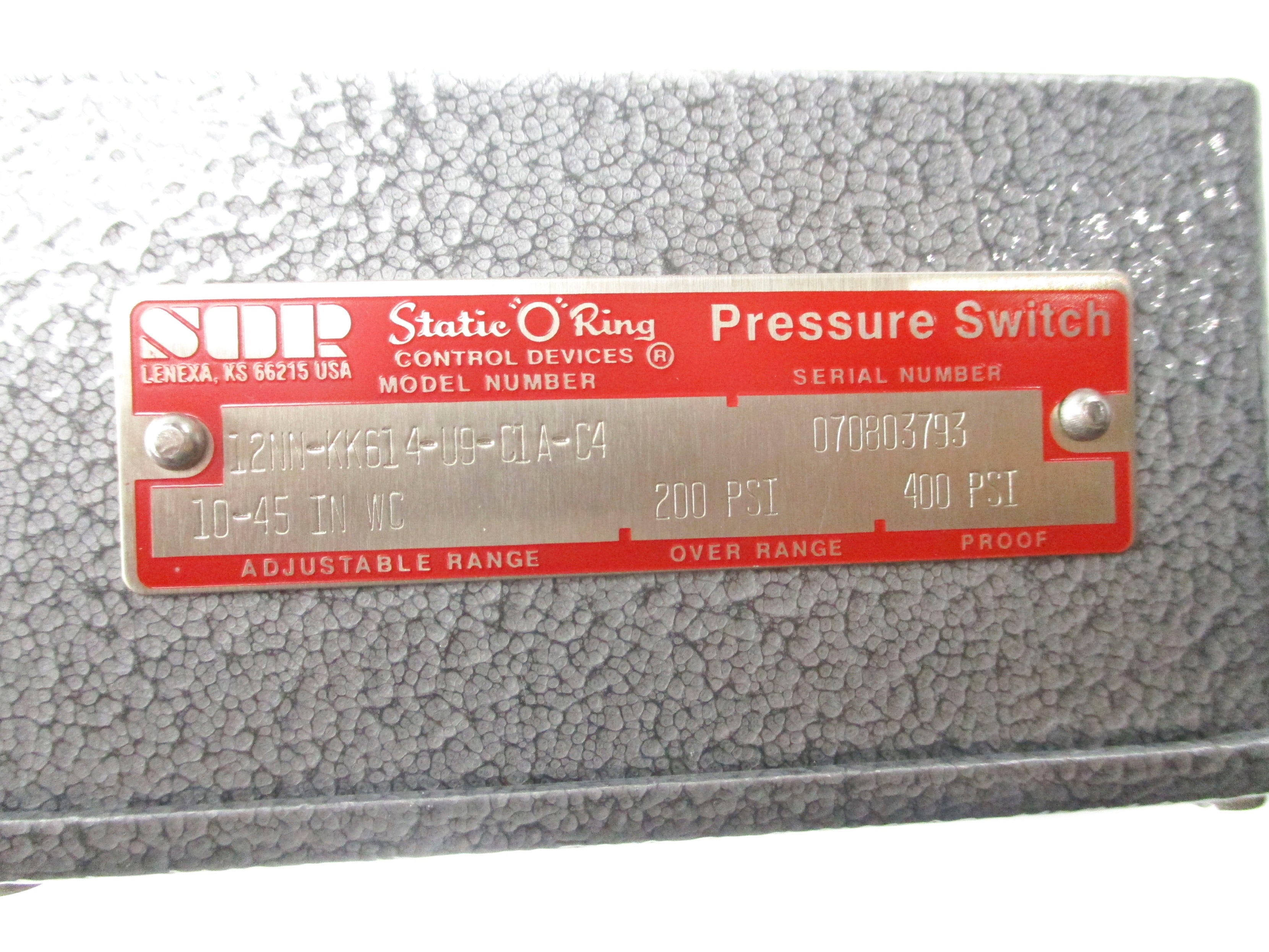 SOR 12NN-KK614-U9-C1A-C4 400PSI NSMP