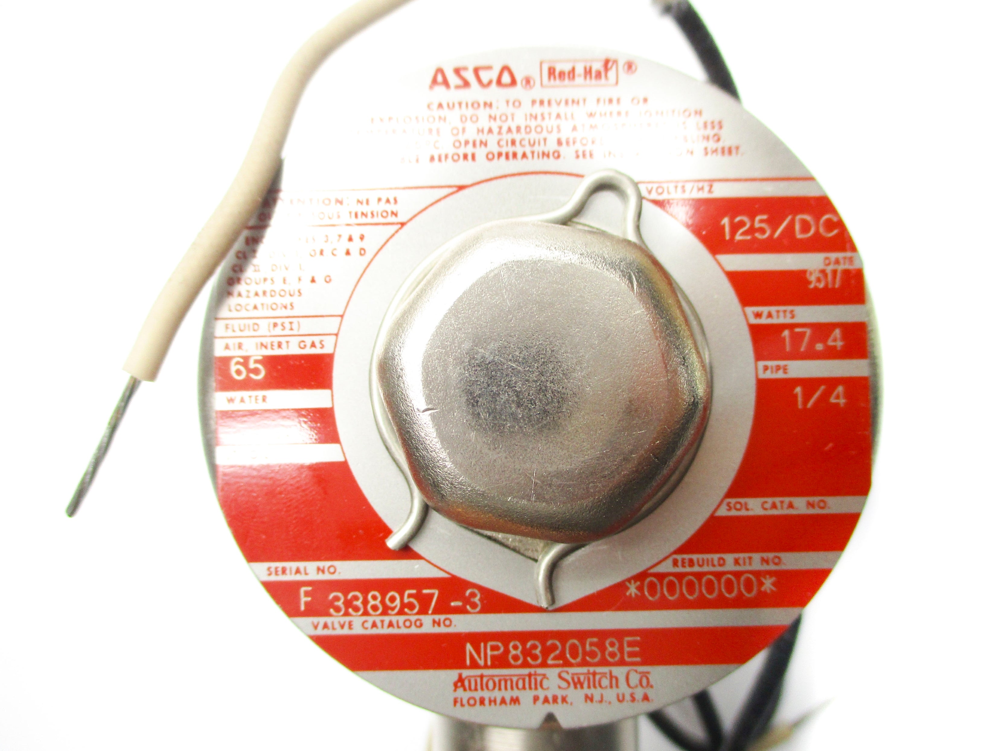 ASCO NP832058E 125/DC 65PSI NSNP