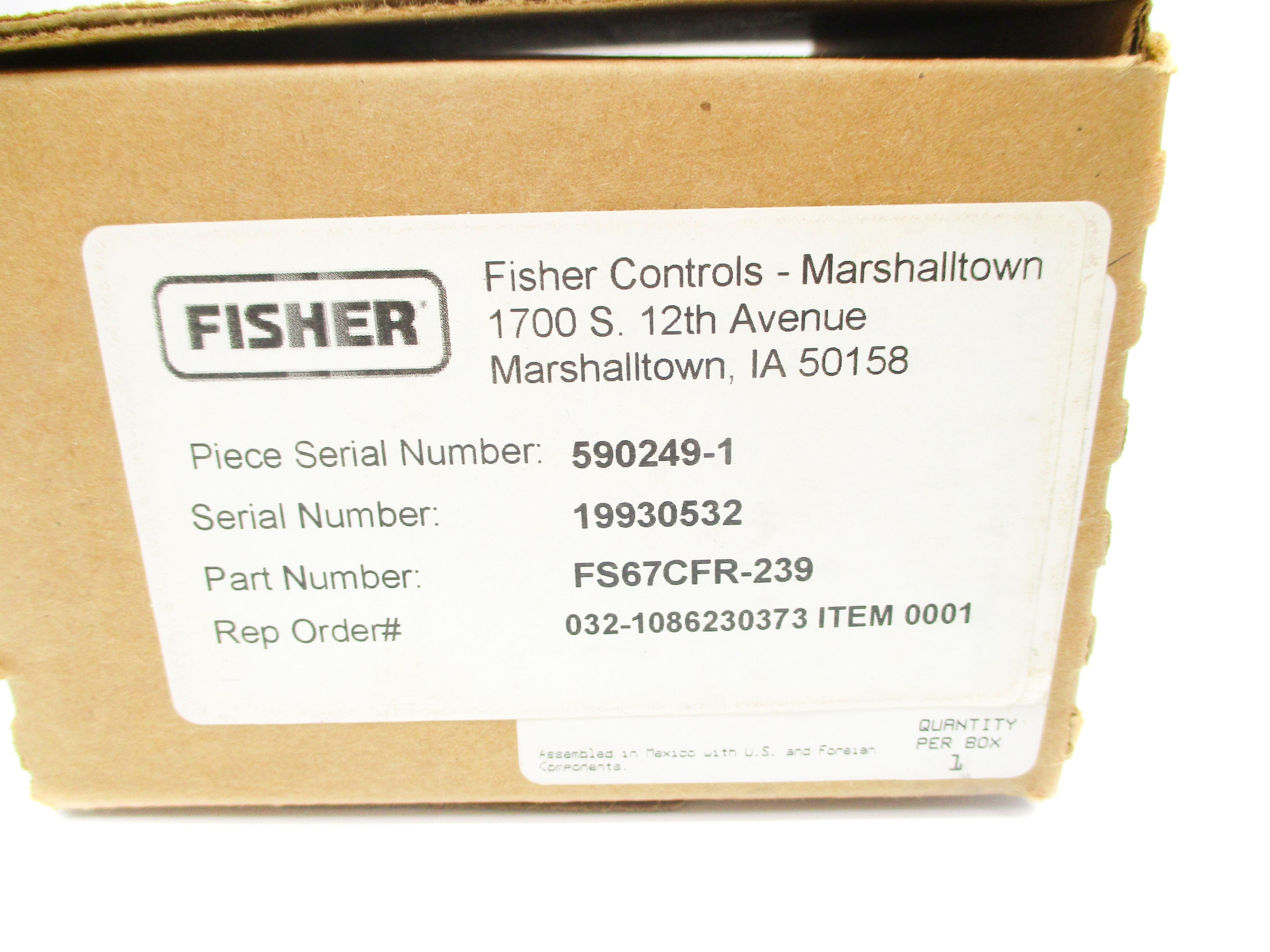 FISHER FS67CFR-239 0-160PSI NSMP